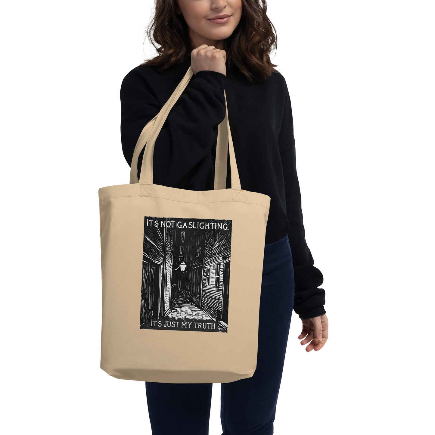 Alley of Ambiguity: It's Not Gaslighting, It's Just My Truth Eco Tote Bag