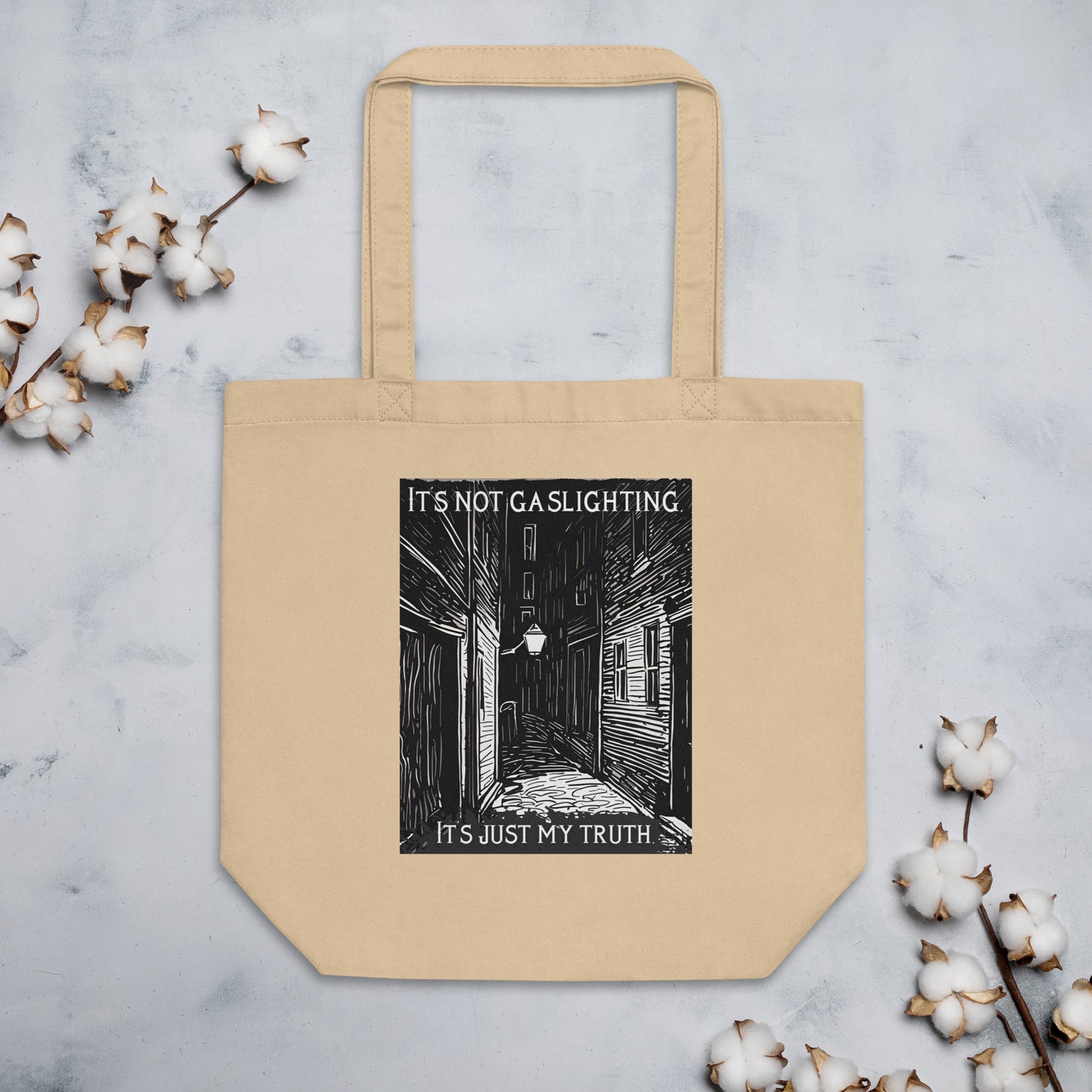 Alley of Ambiguity: It's Not Gaslighting, It's Just My Truth Eco Tote Bag