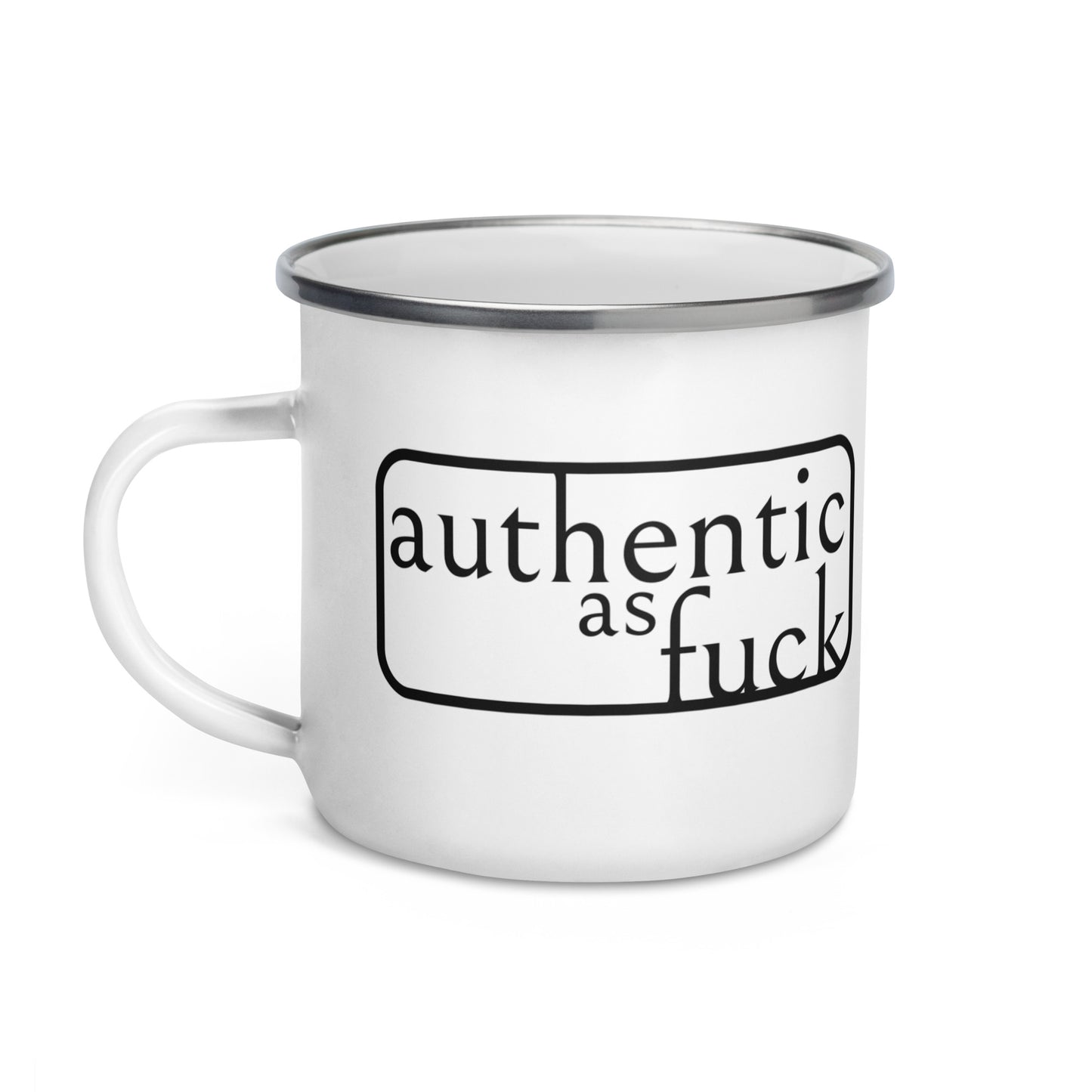 Authentic as Fuck Enamel Mug