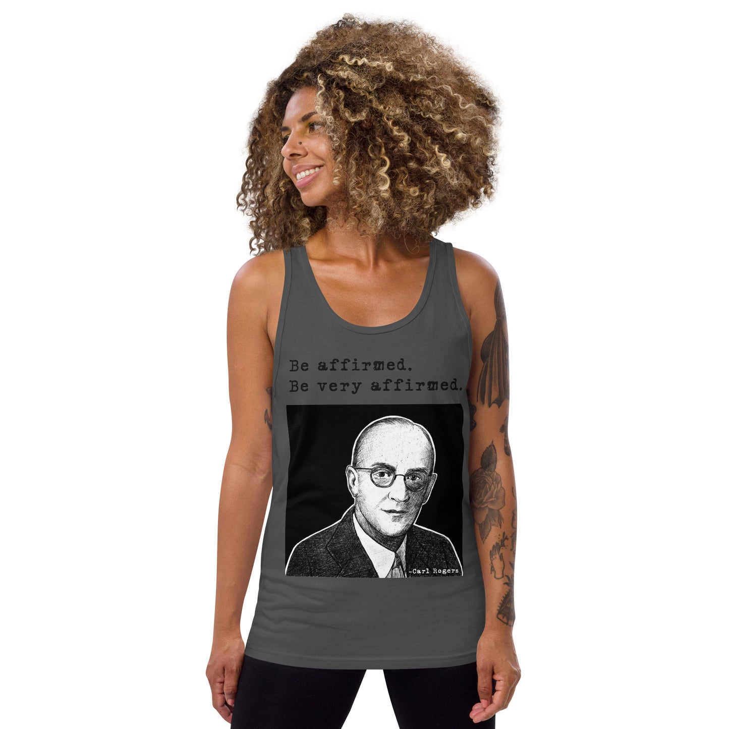 Carl Rogers: "Be affirmed. Be very affirmed." Unisex Tank Top