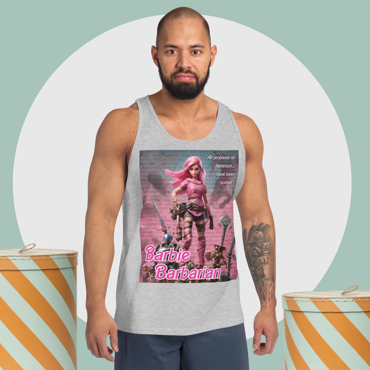 Barbie Barbarian Quote Unisex Muscle Tank