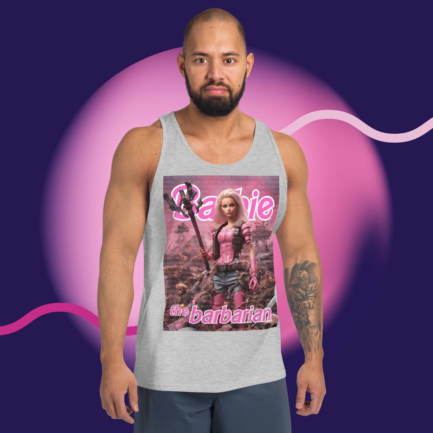 Barbie Barbarian Unisex Tank Top