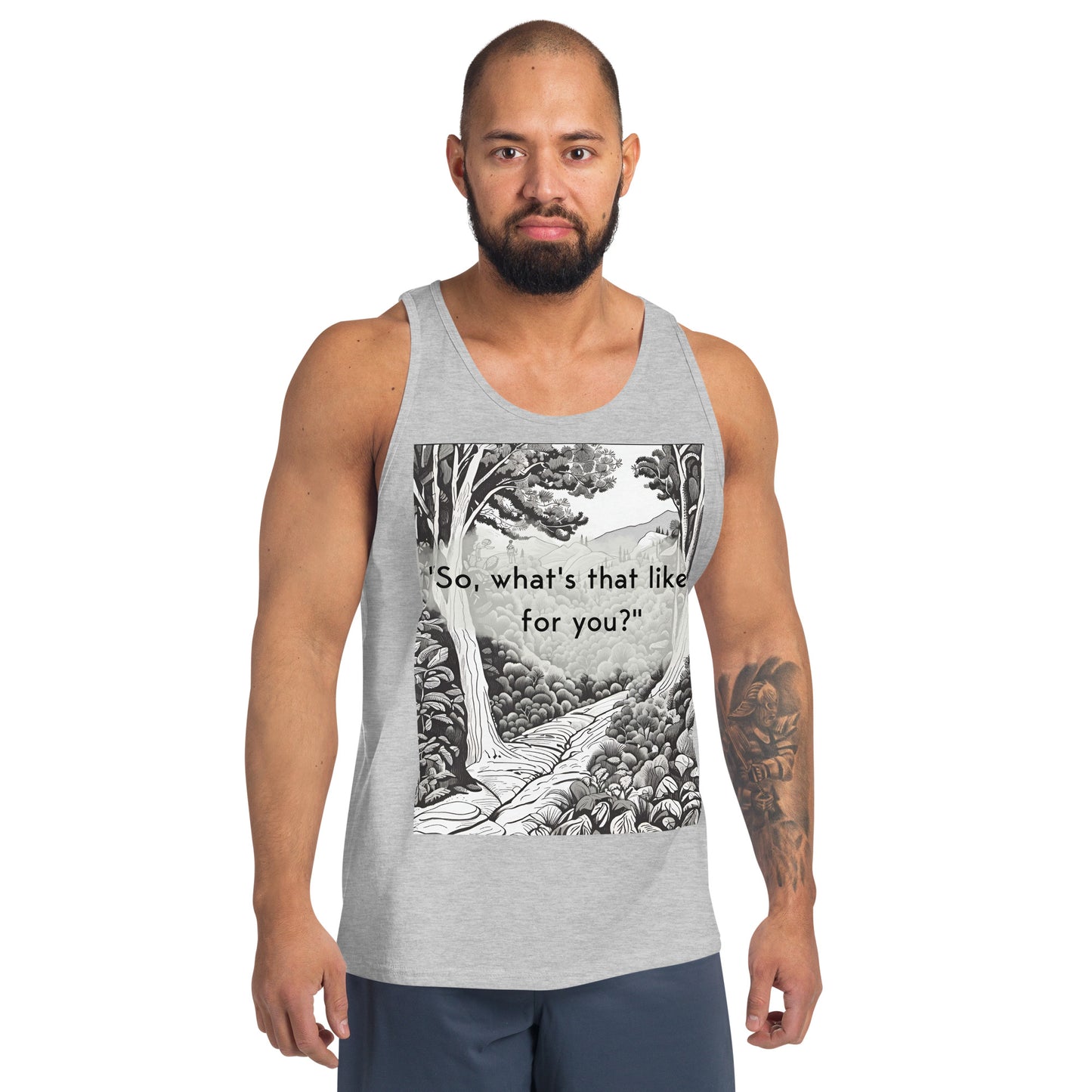 Inner Exploration: "So, what's that like for you?" Unisex Tank Top