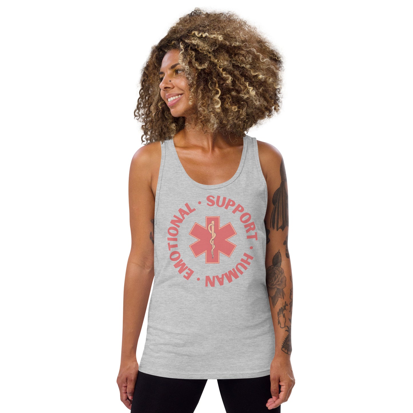 Emotional Support Human unisex muscle tank