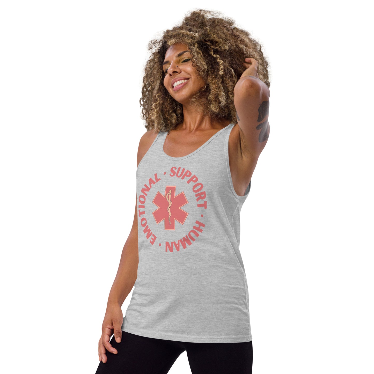 Emotional Support Human unisex muscle tank