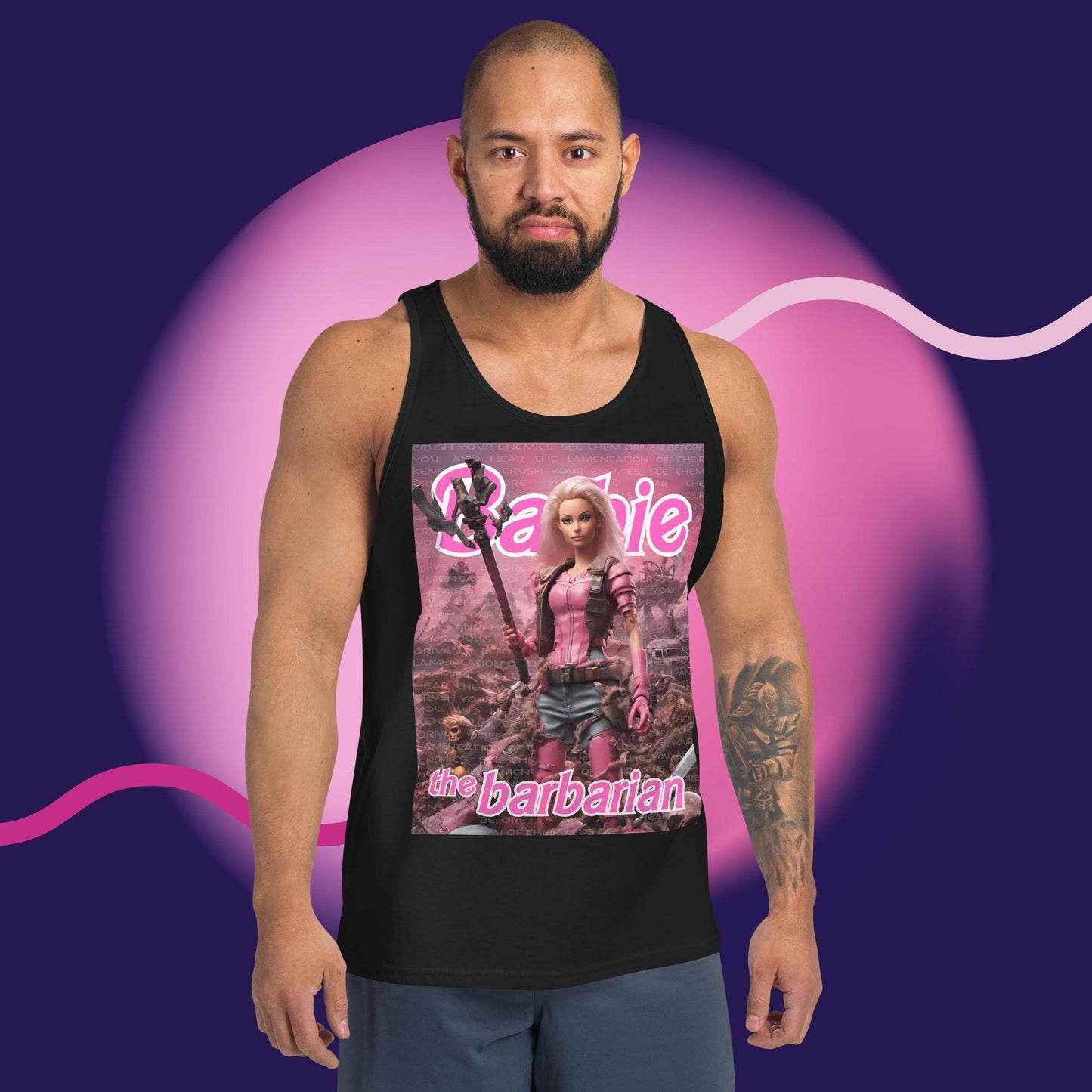 Barbie Barbarian Unisex Tank Top