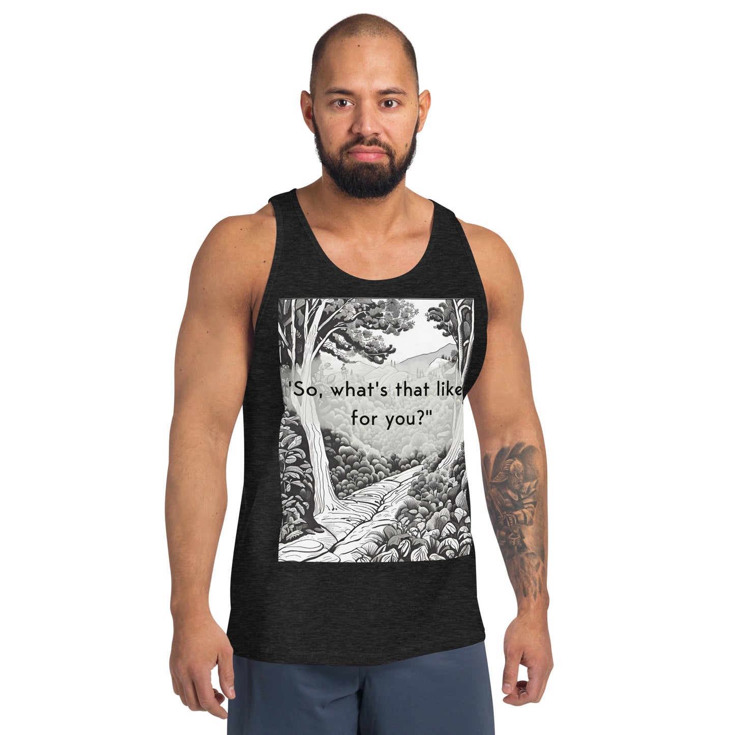 Inner Exploration: "So, what's that like for you?" Unisex Tank Top