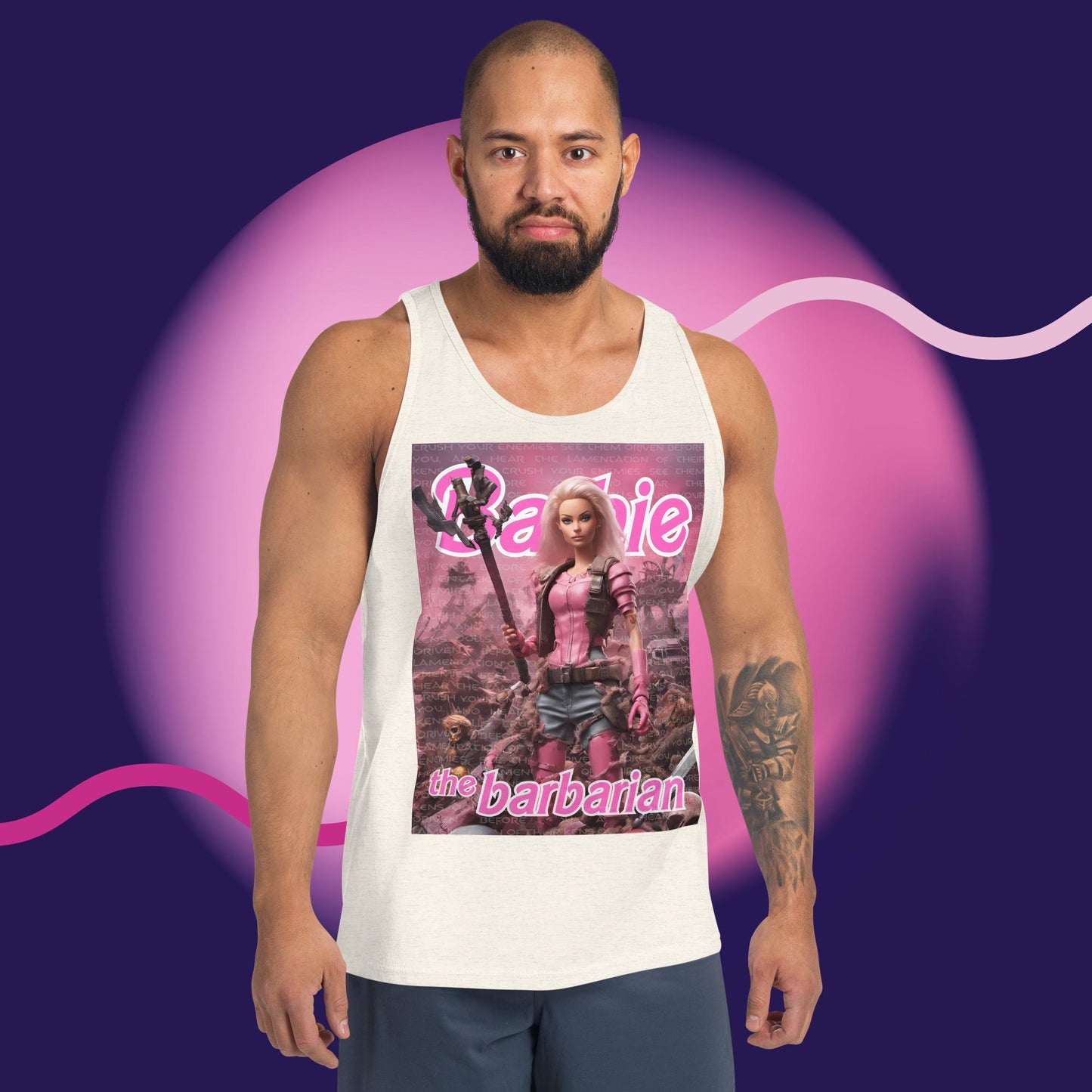 Barbie Barbarian Unisex Tank Top