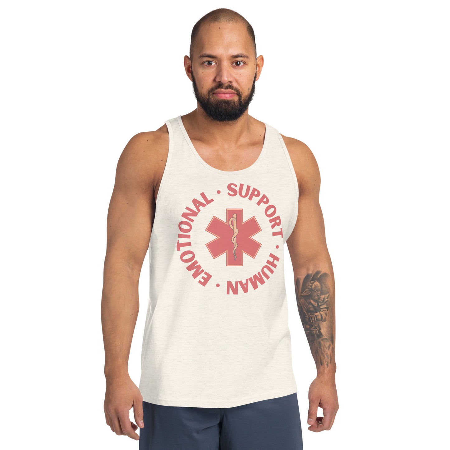 Emotional Support Human unisex muscle tank