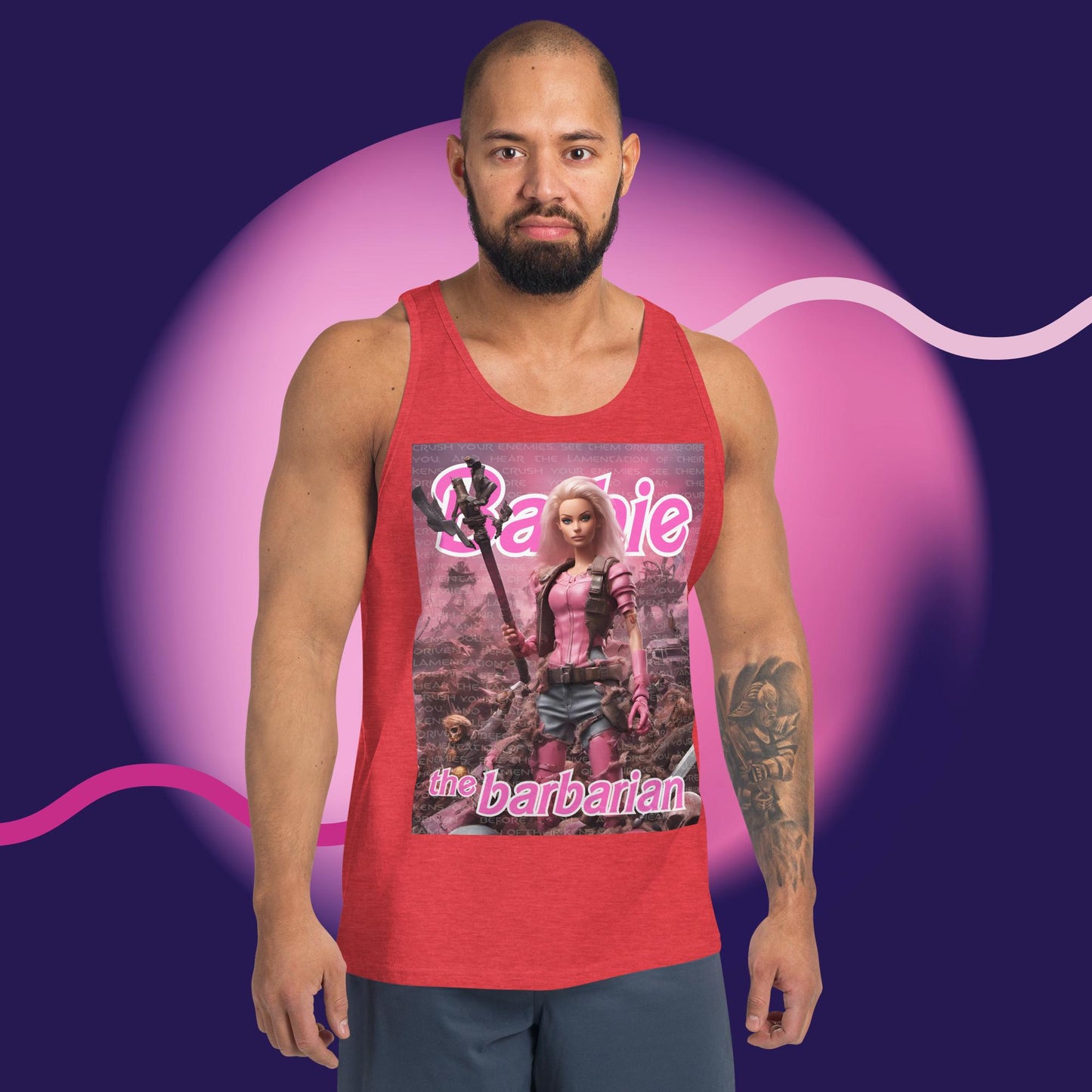 Barbie Barbarian Unisex Tank Top