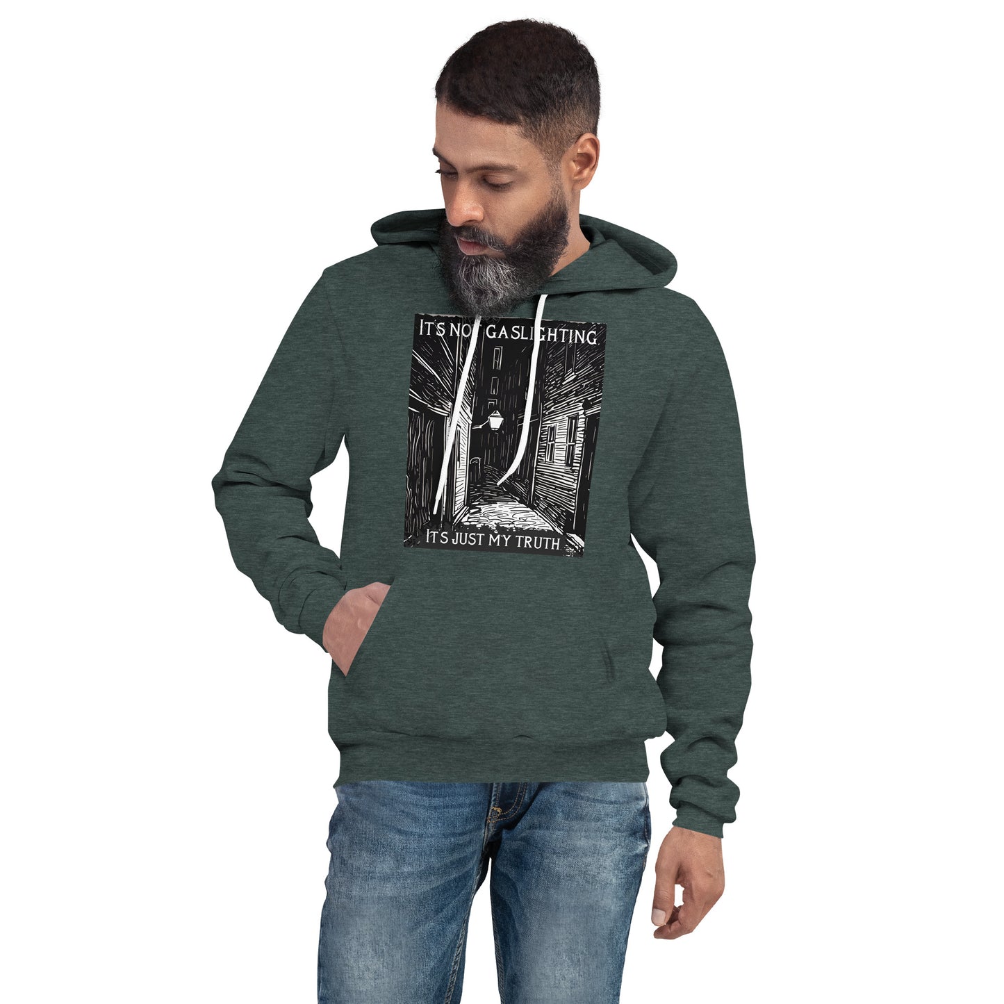 Alley of Ambiguity: It's Not Gaslighting, It's Just My Truth Unisex hoodie