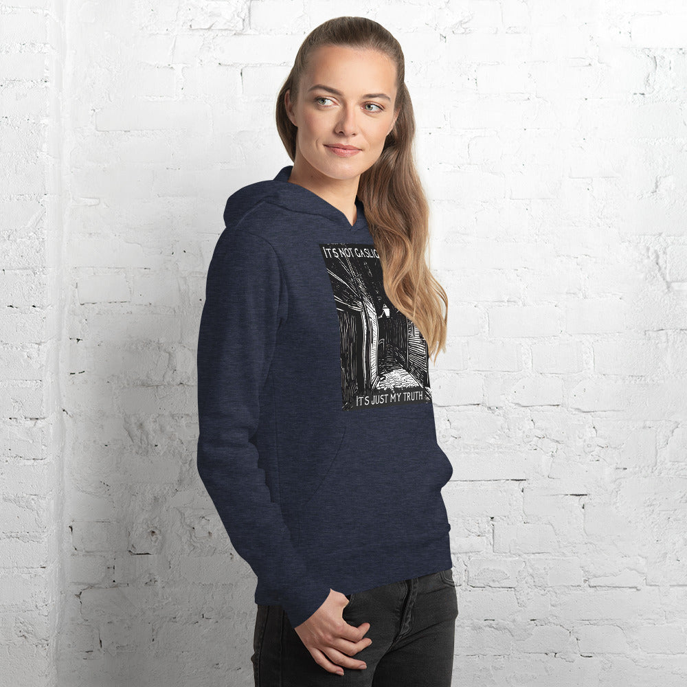 Alley of Ambiguity: It's Not Gaslighting, It's Just My Truth Unisex hoodie