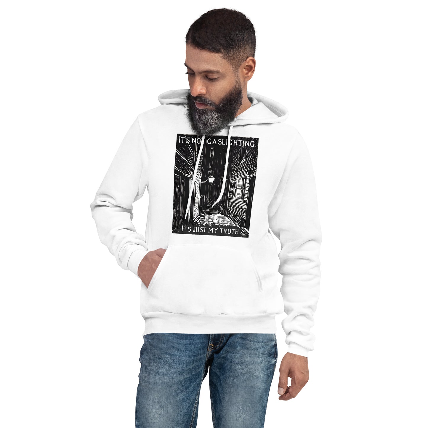 Alley of Ambiguity: It's Not Gaslighting, It's Just My Truth Unisex hoodie