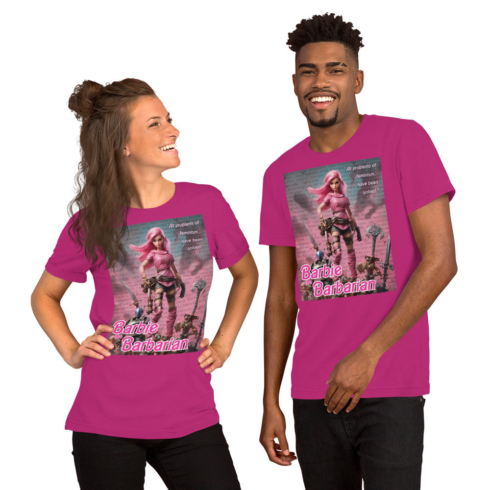 Barbie Barbarian Quote Unisex t-shirt