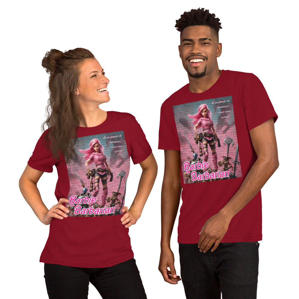 Barbie Barbarian Quote Unisex t-shirt