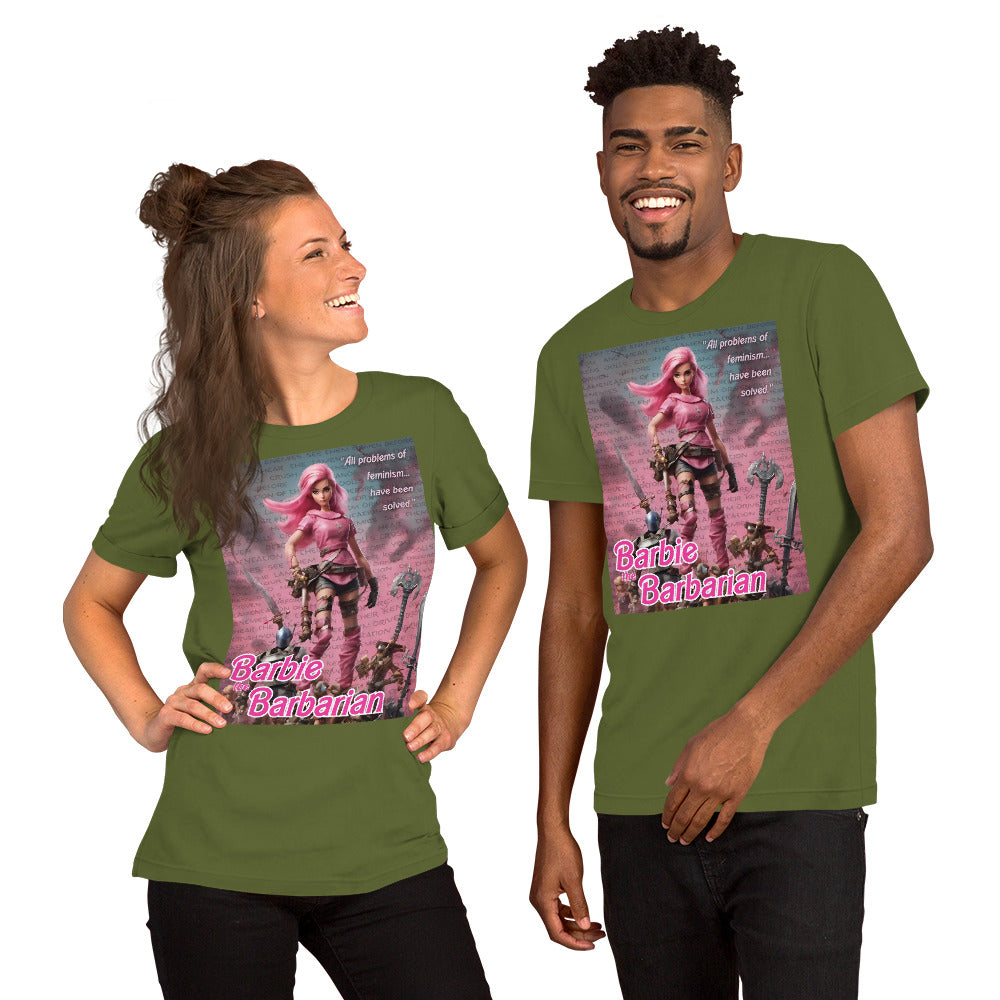 Barbie Barbarian Quote Unisex t-shirt