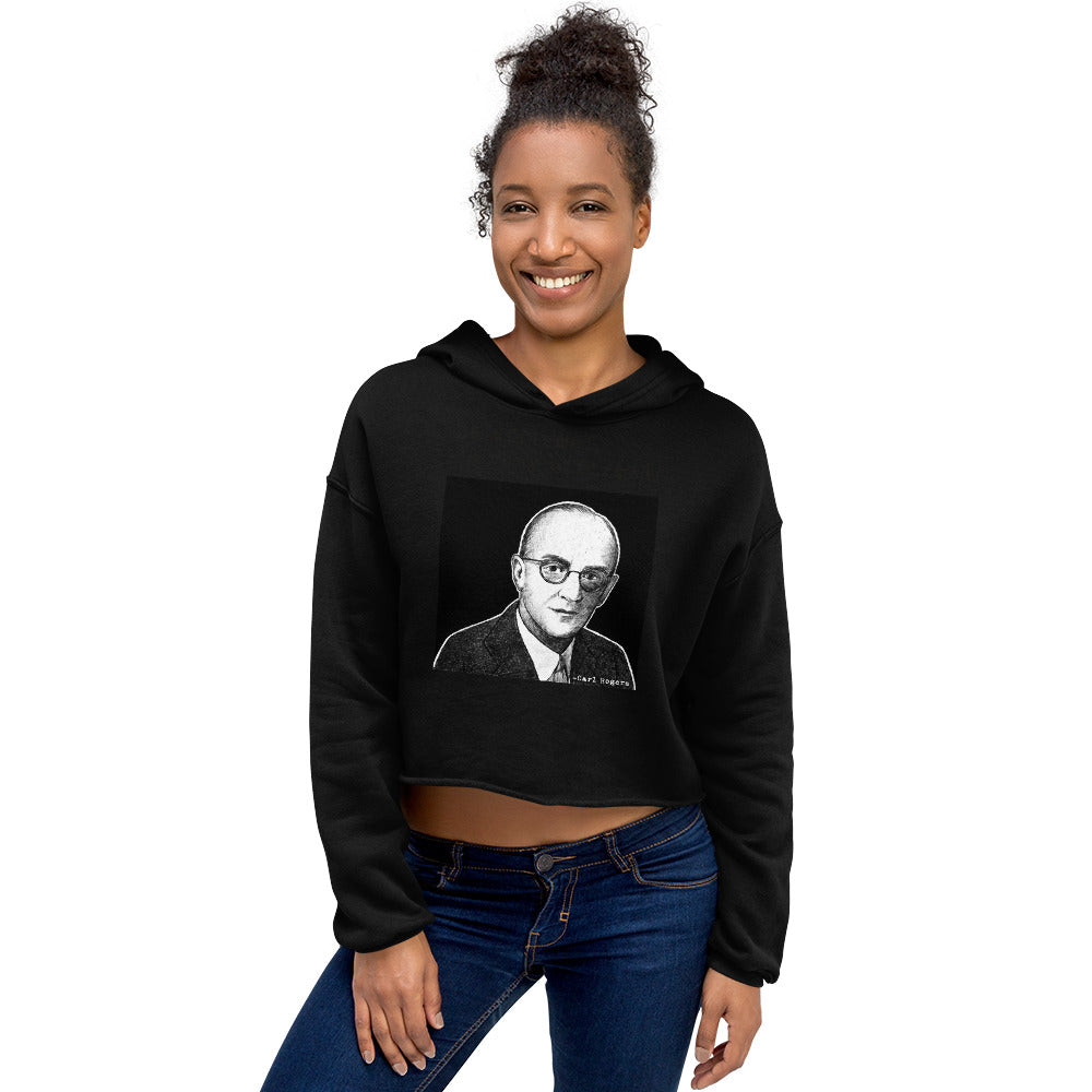 Carl Rogers: "Be affirmed. Be very affirmed." Crop Hoodie