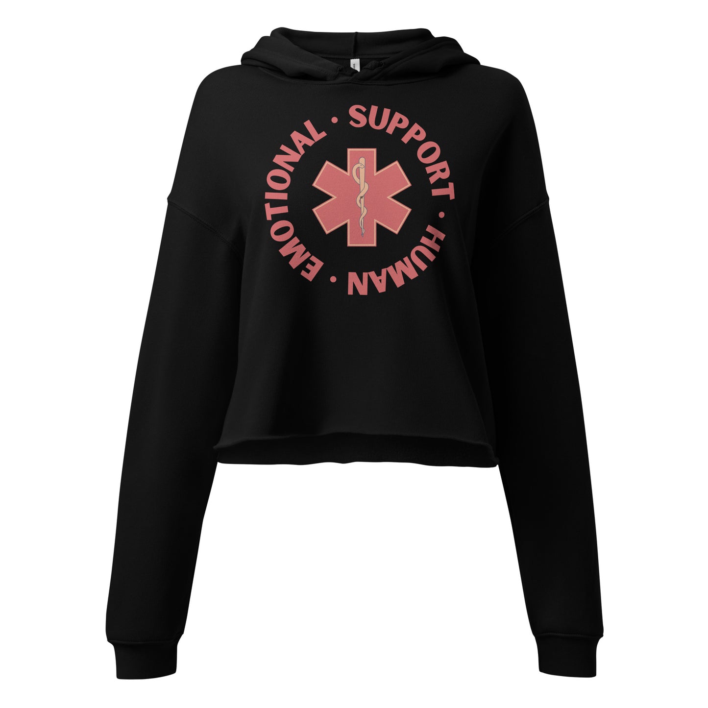 Emotional Support Human Crop Hoodie