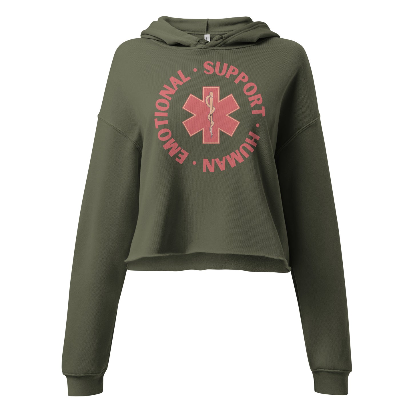 Emotional Support Human Crop Hoodie