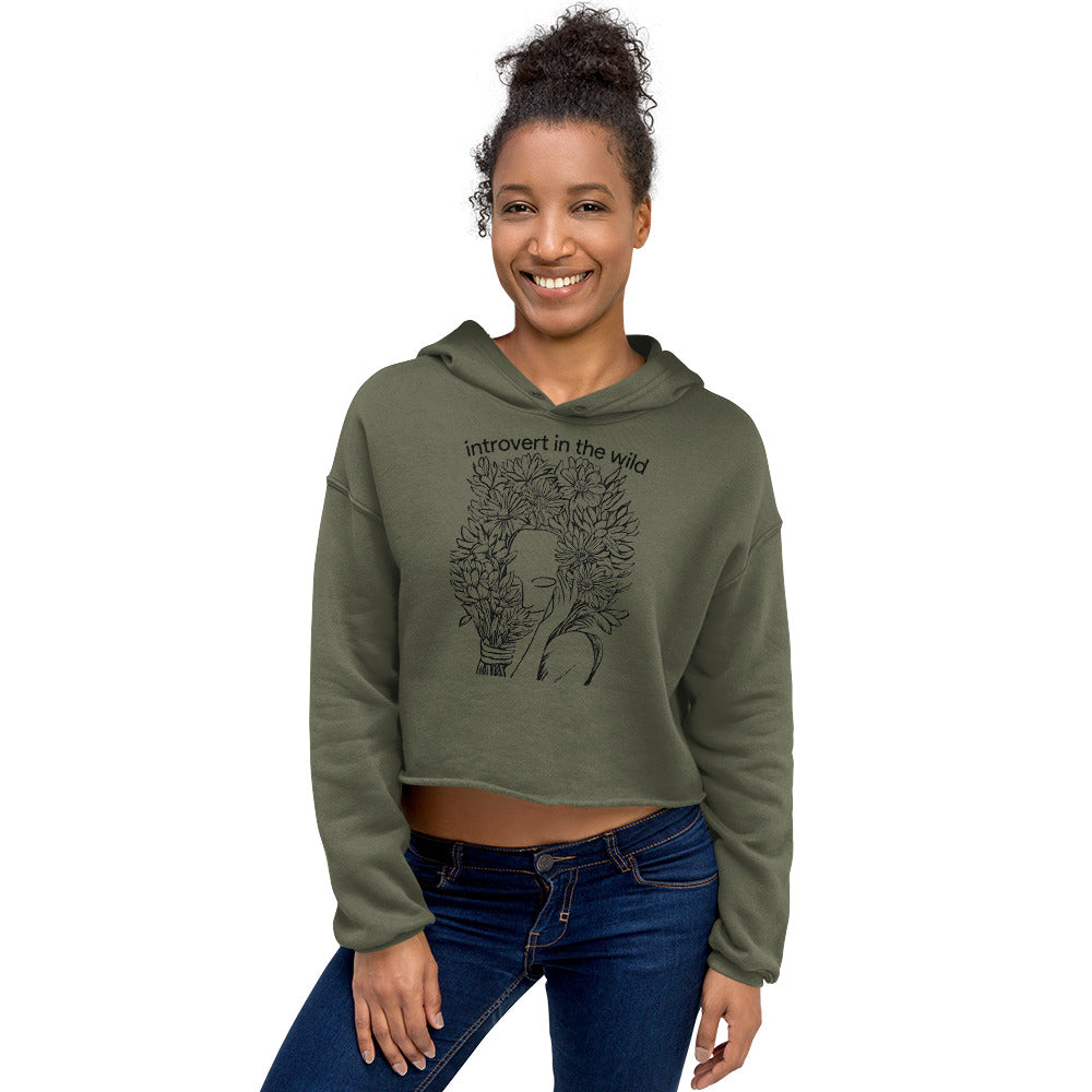 Introvert in the Wild Crop Hoodie