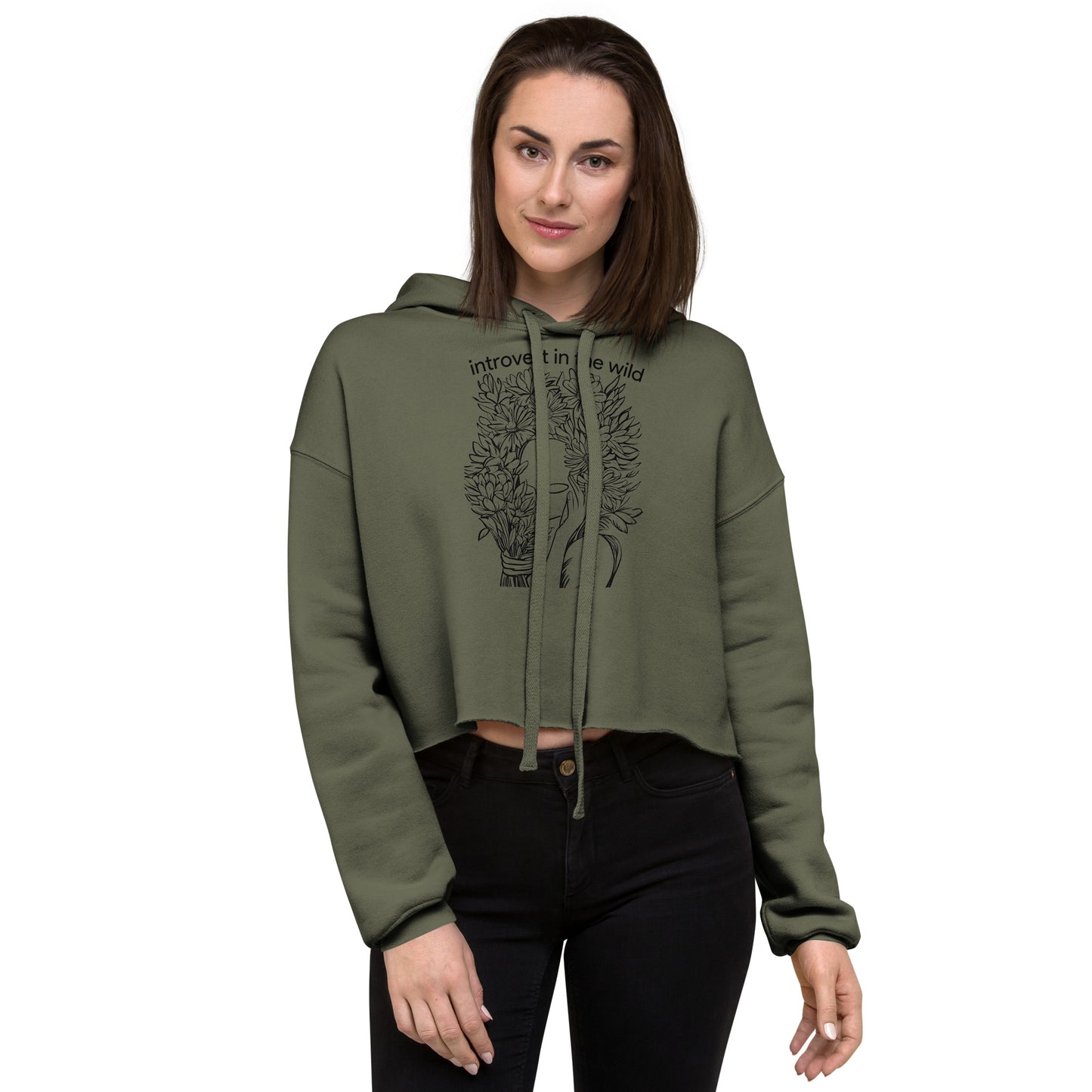 Introvert in the Wild Crop Hoodie