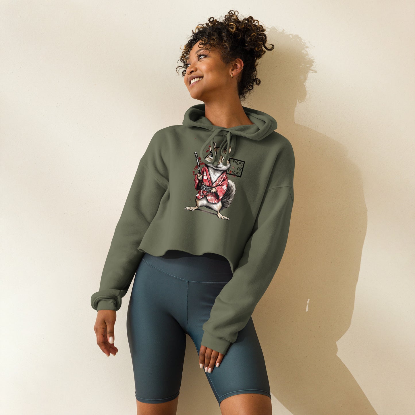 Stabby McSquirrel Crop Hoodie