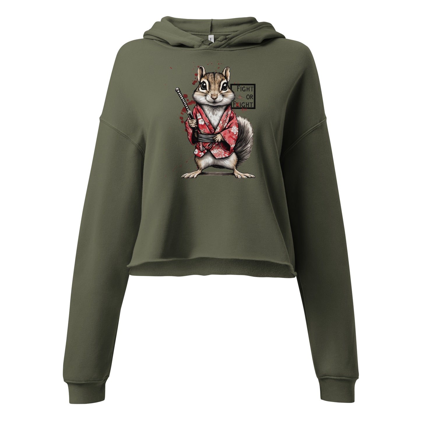 Stabby McSquirrel Crop Hoodie