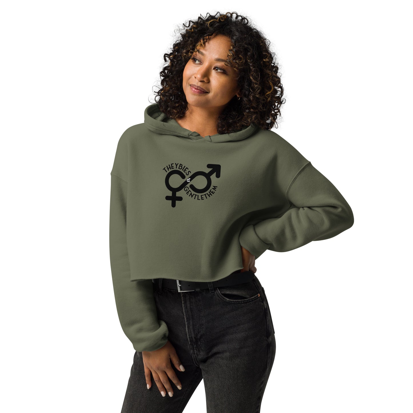 Theybies and Gentlethem Crop Hoodie