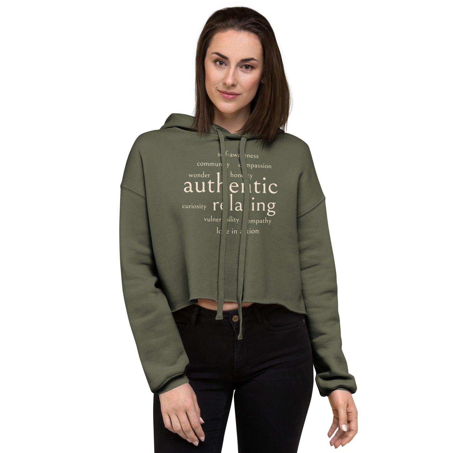Authentic Relating Crop Hoodie