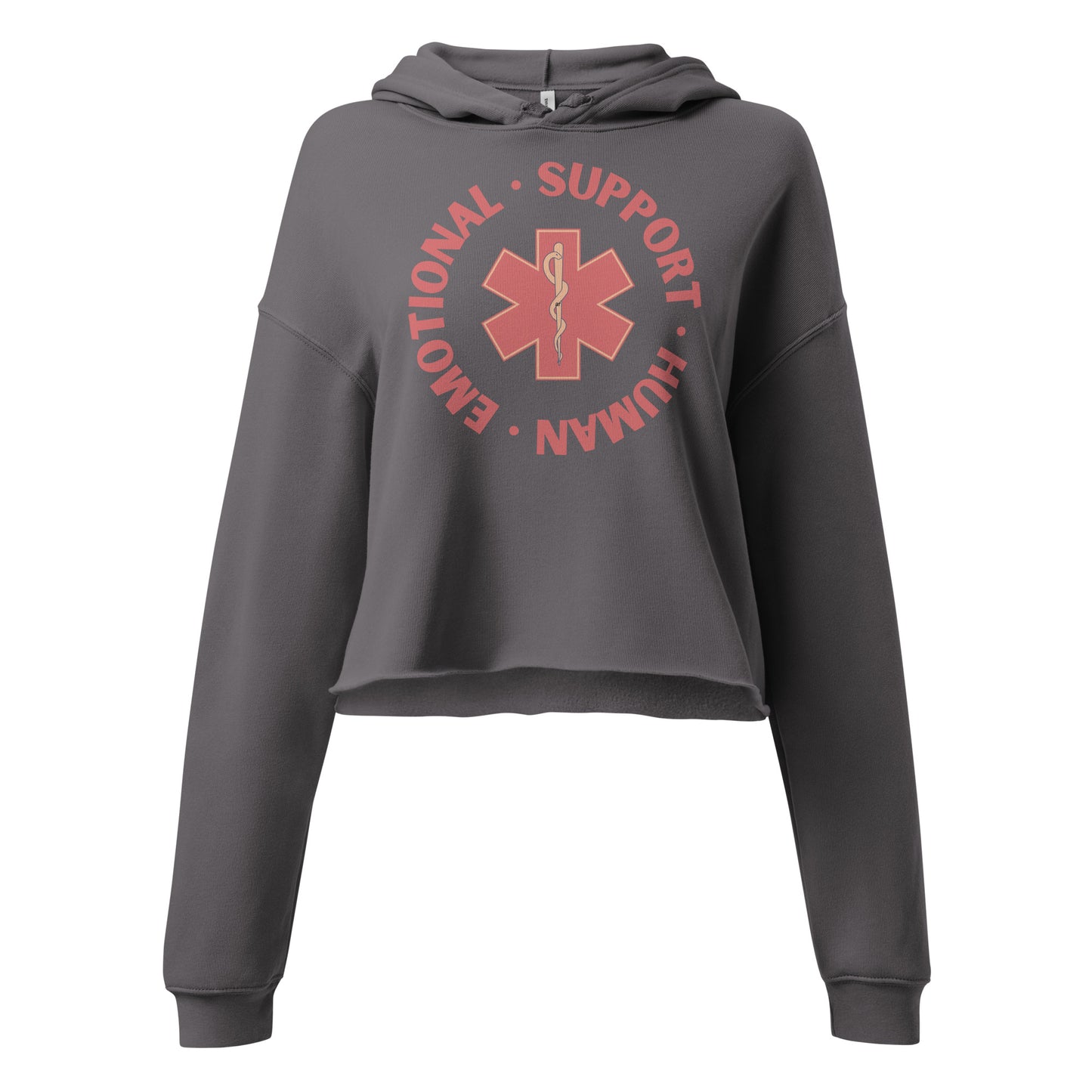 Emotional Support Human Crop Hoodie