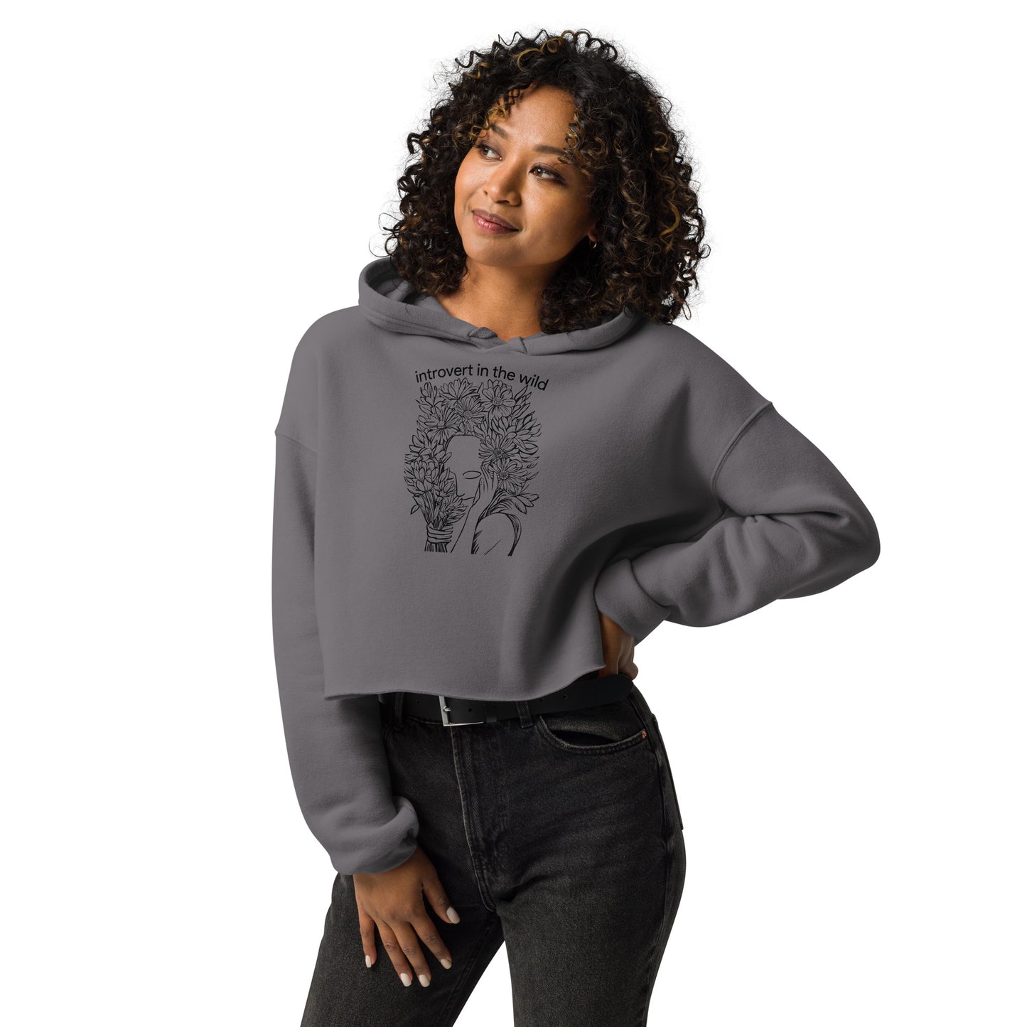 Introvert in the Wild Crop Hoodie