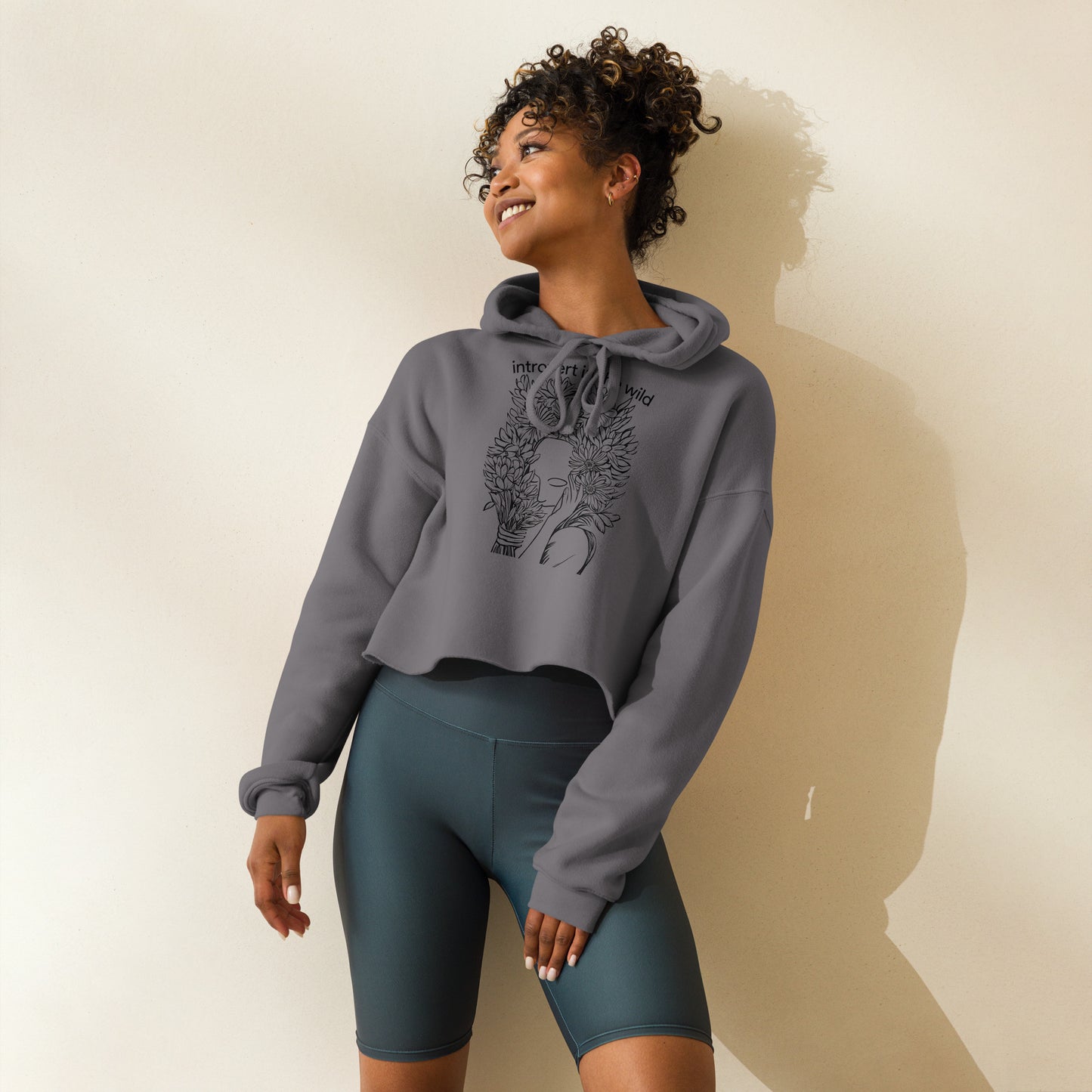 Introvert in the Wild Crop Hoodie