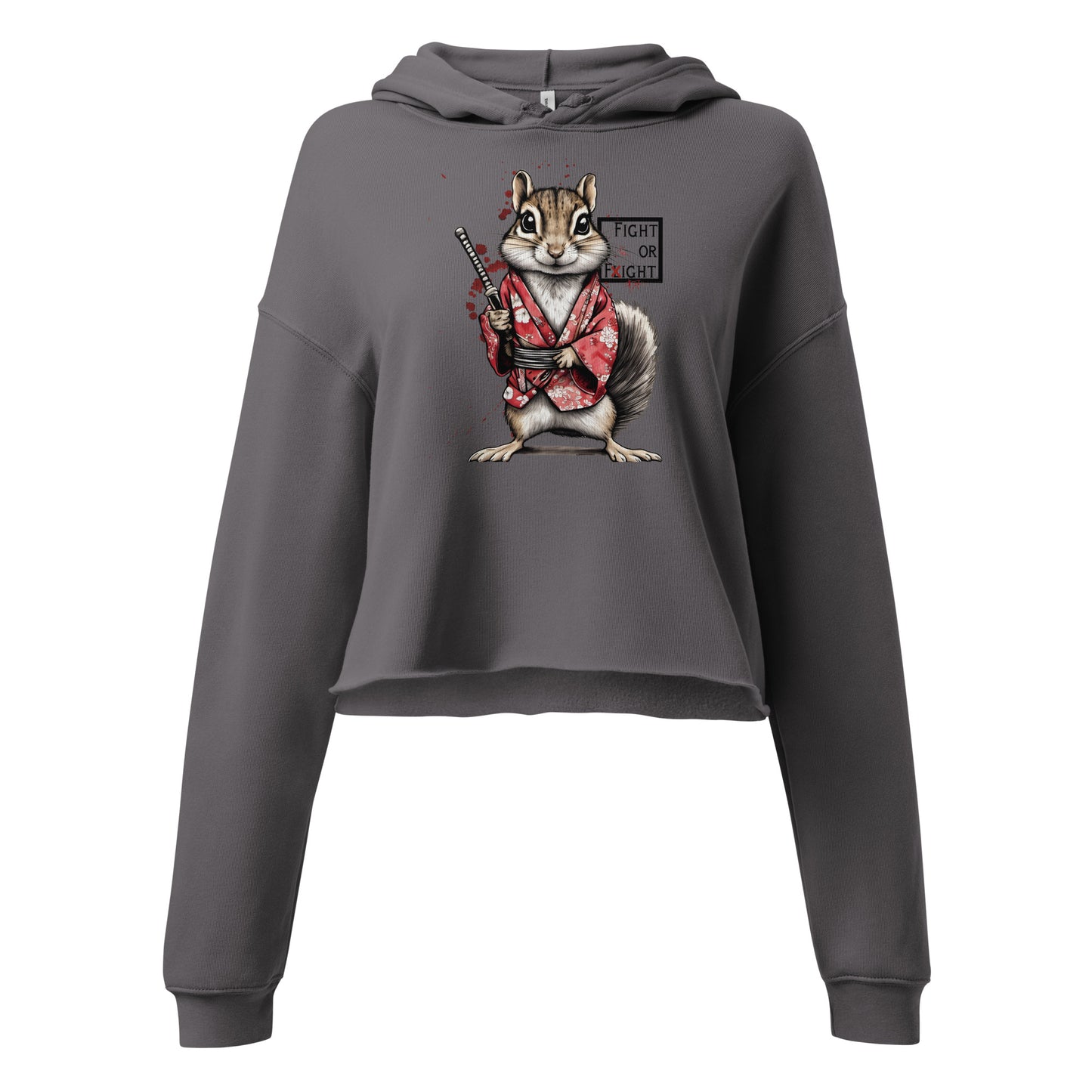 Stabby McSquirrel Crop Hoodie