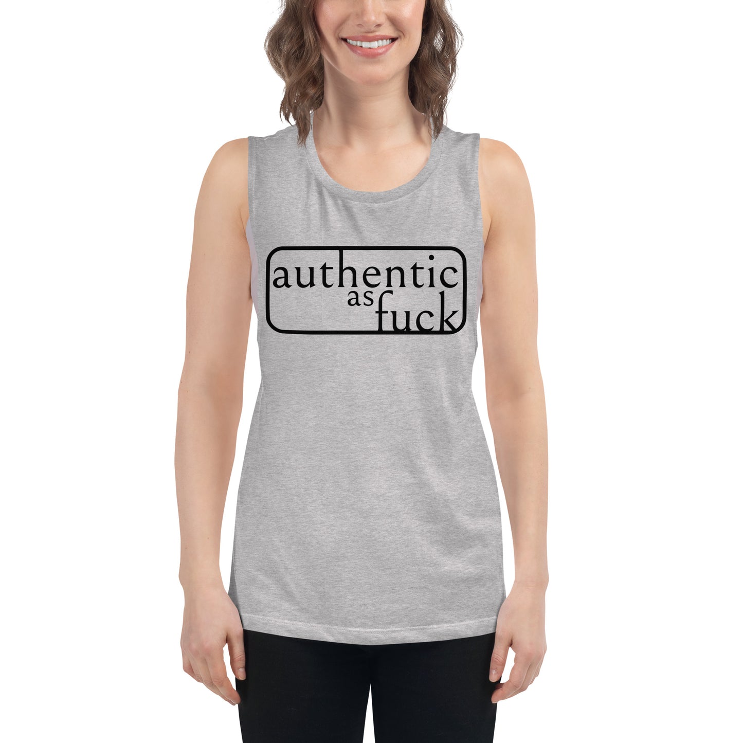 Authentic as Fuck Ladies’ Muscle Tank