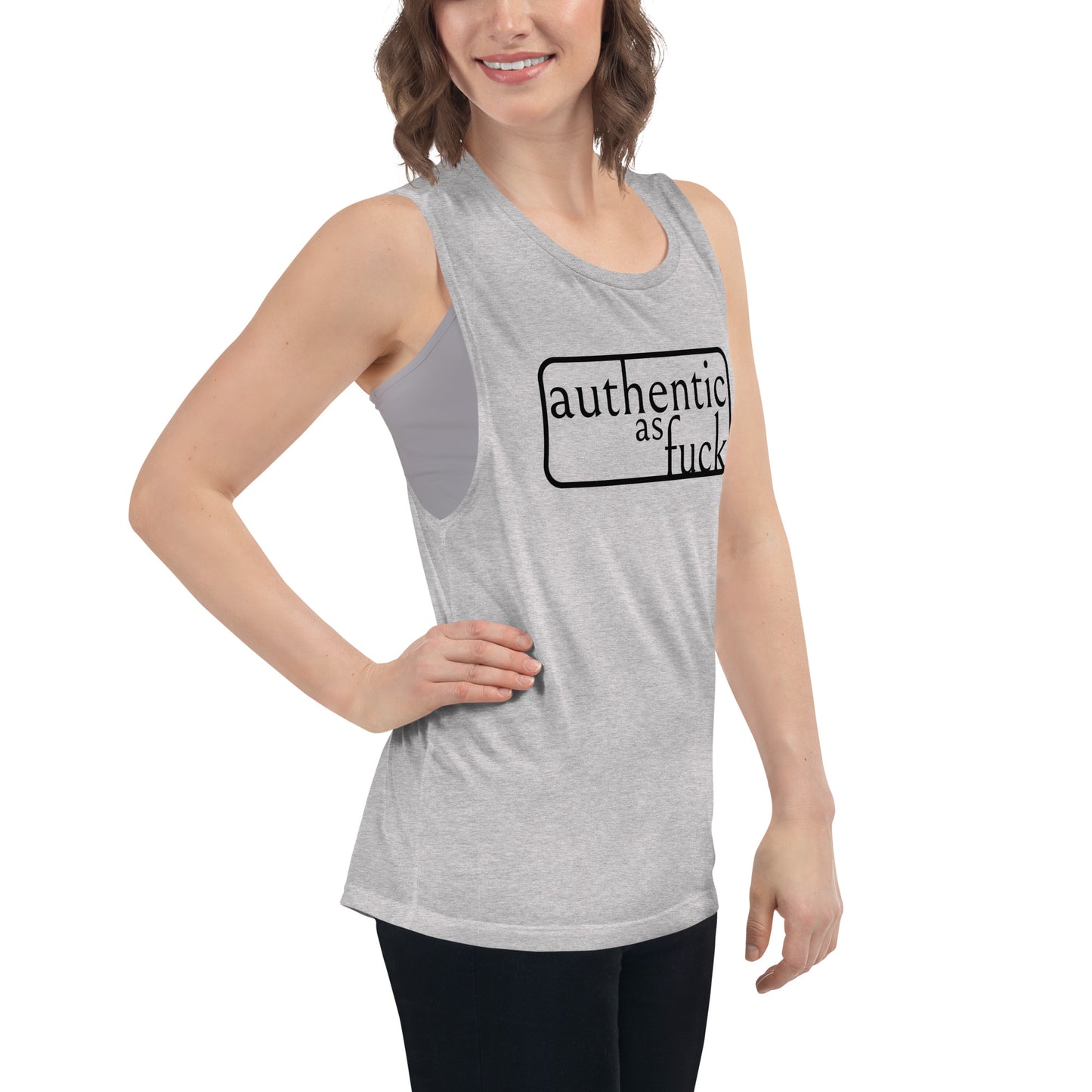 Authentic as Fuck Ladies’ Muscle Tank