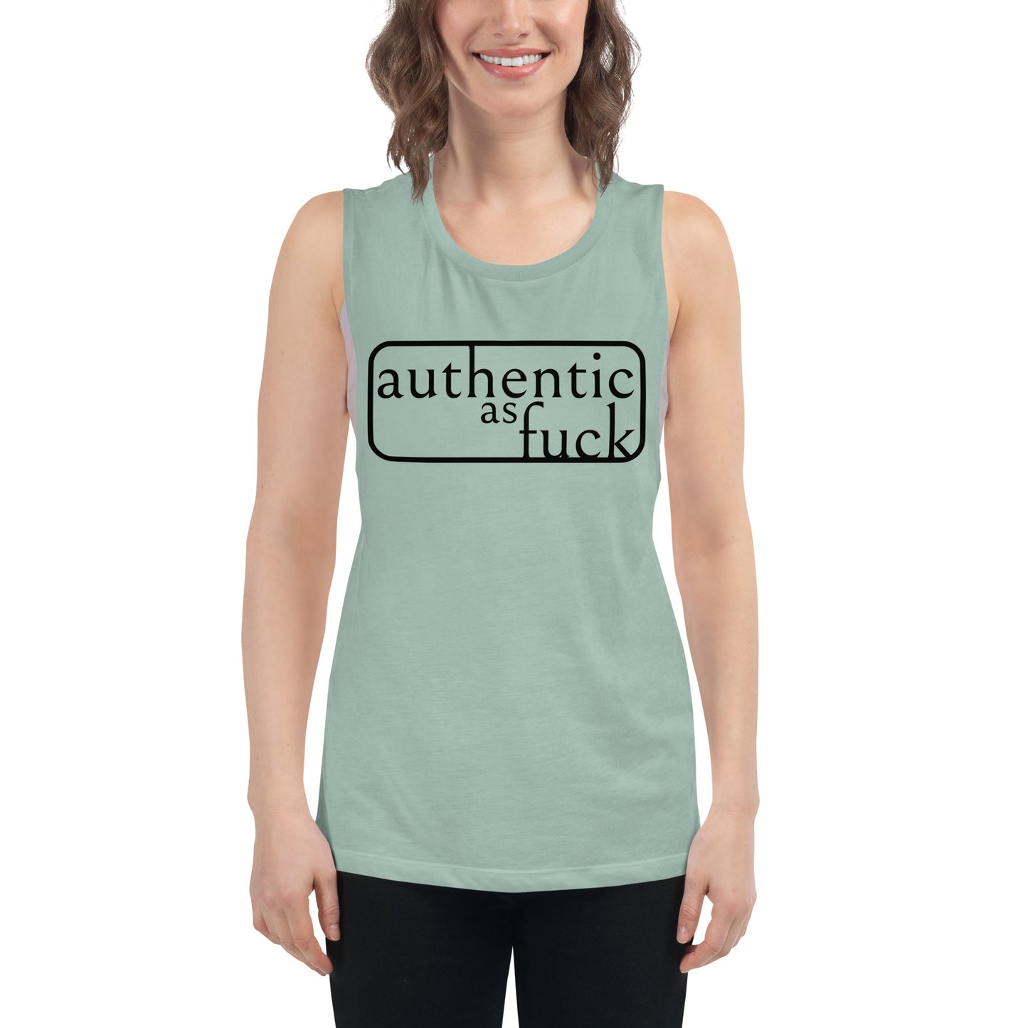 Authentic as Fuck Ladies’ Muscle Tank