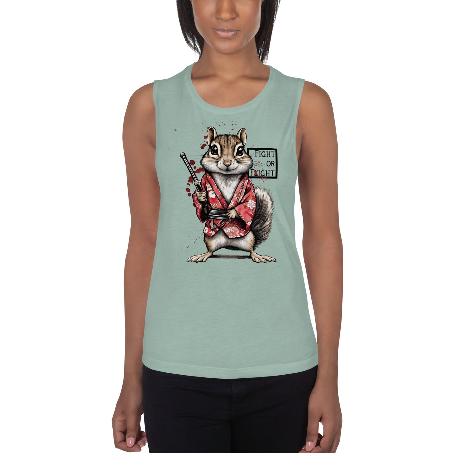 Stabby McSquirrel Ladies’ Muscle Tank