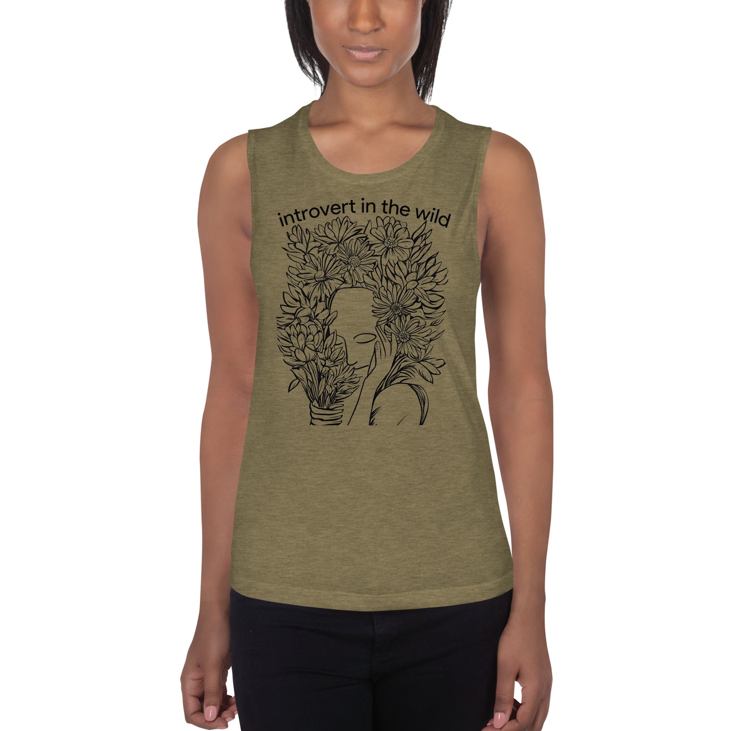 Introvert in the Wild Ladies’ Muscle Tank