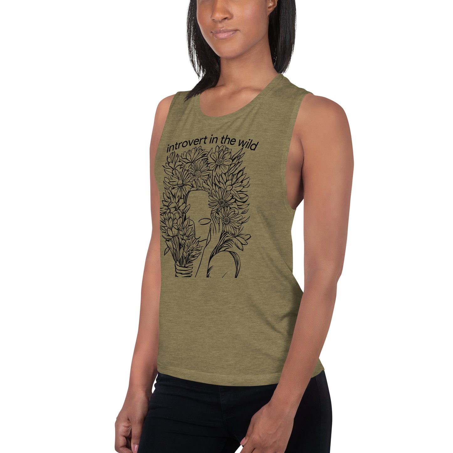 Introvert in the Wild Ladies’ Muscle Tank