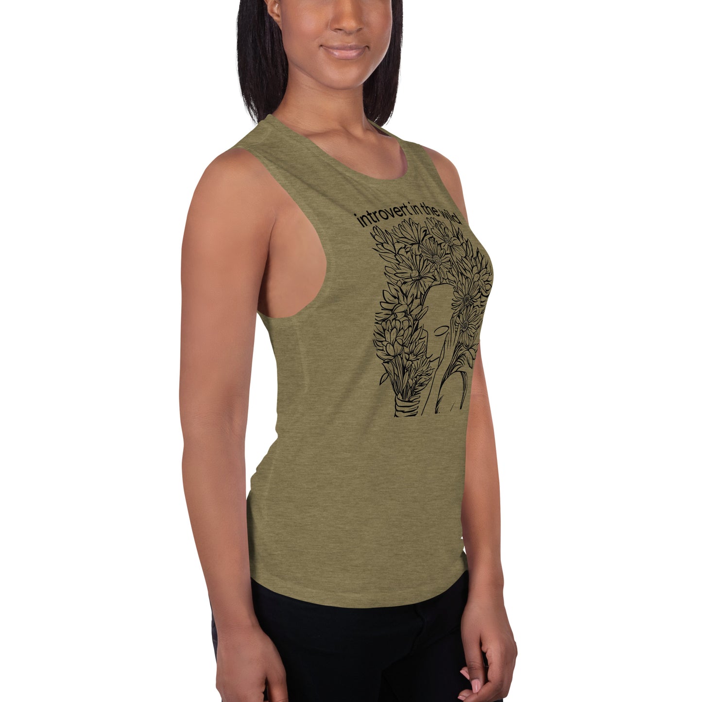Introvert in the Wild Ladies’ Muscle Tank