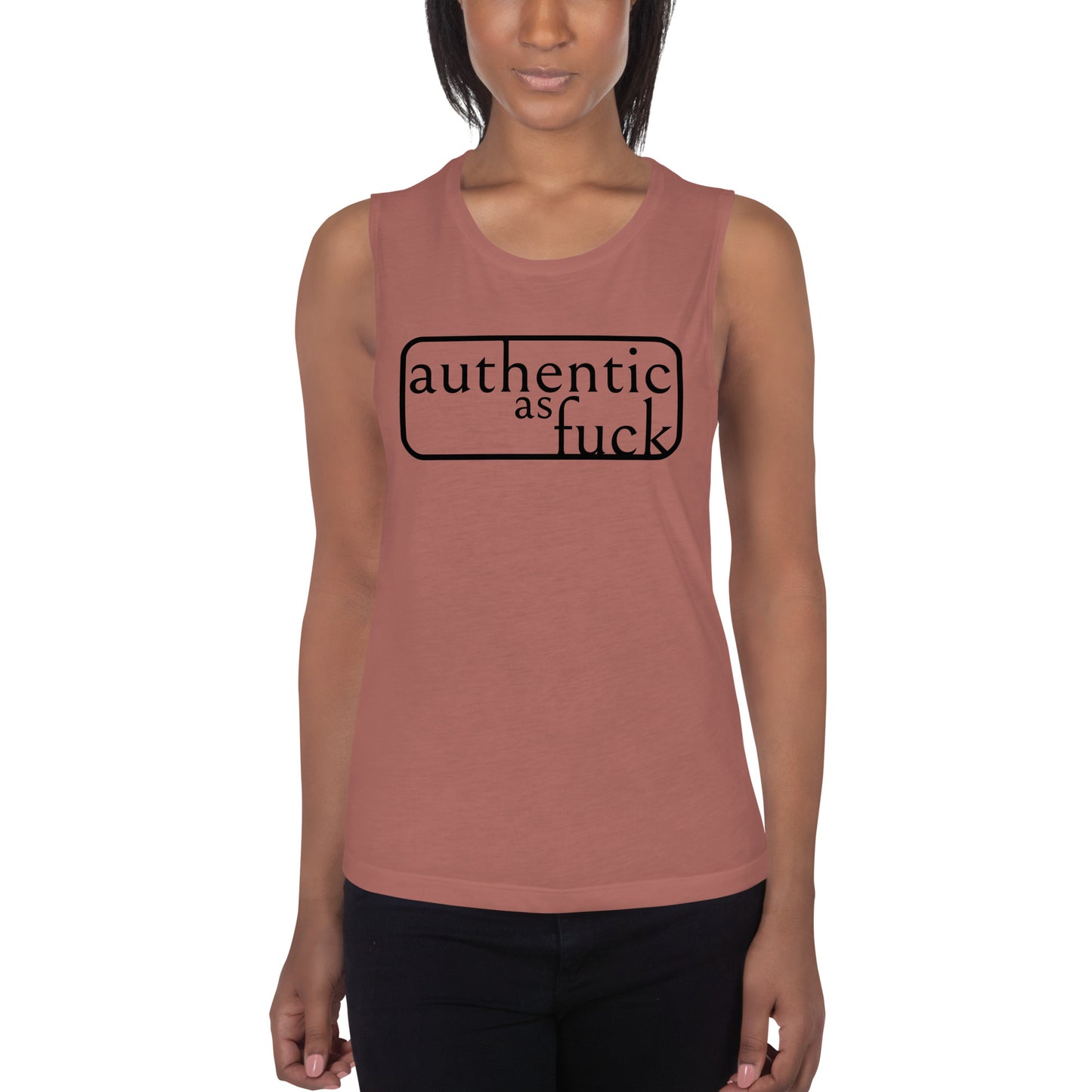 Authentic as Fuck Ladies’ Muscle Tank