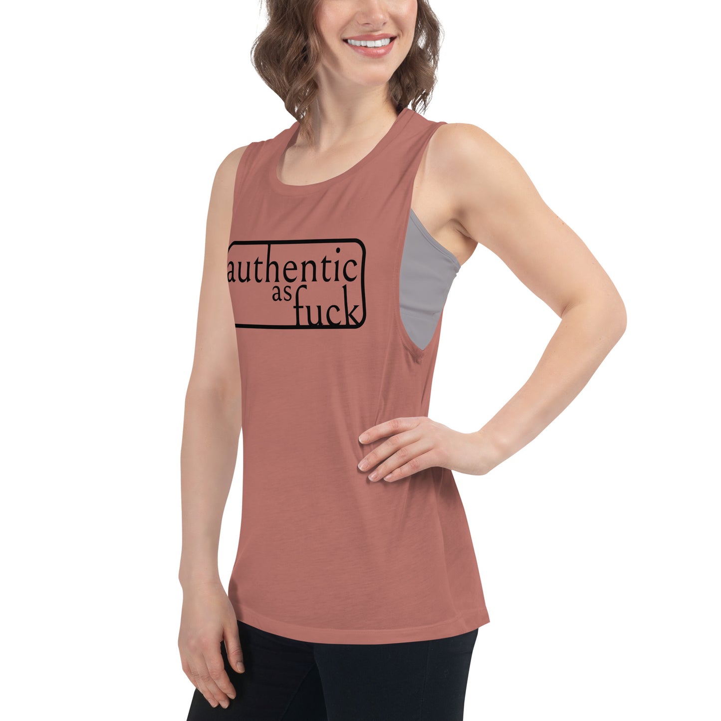 Authentic as Fuck Ladies’ Muscle Tank