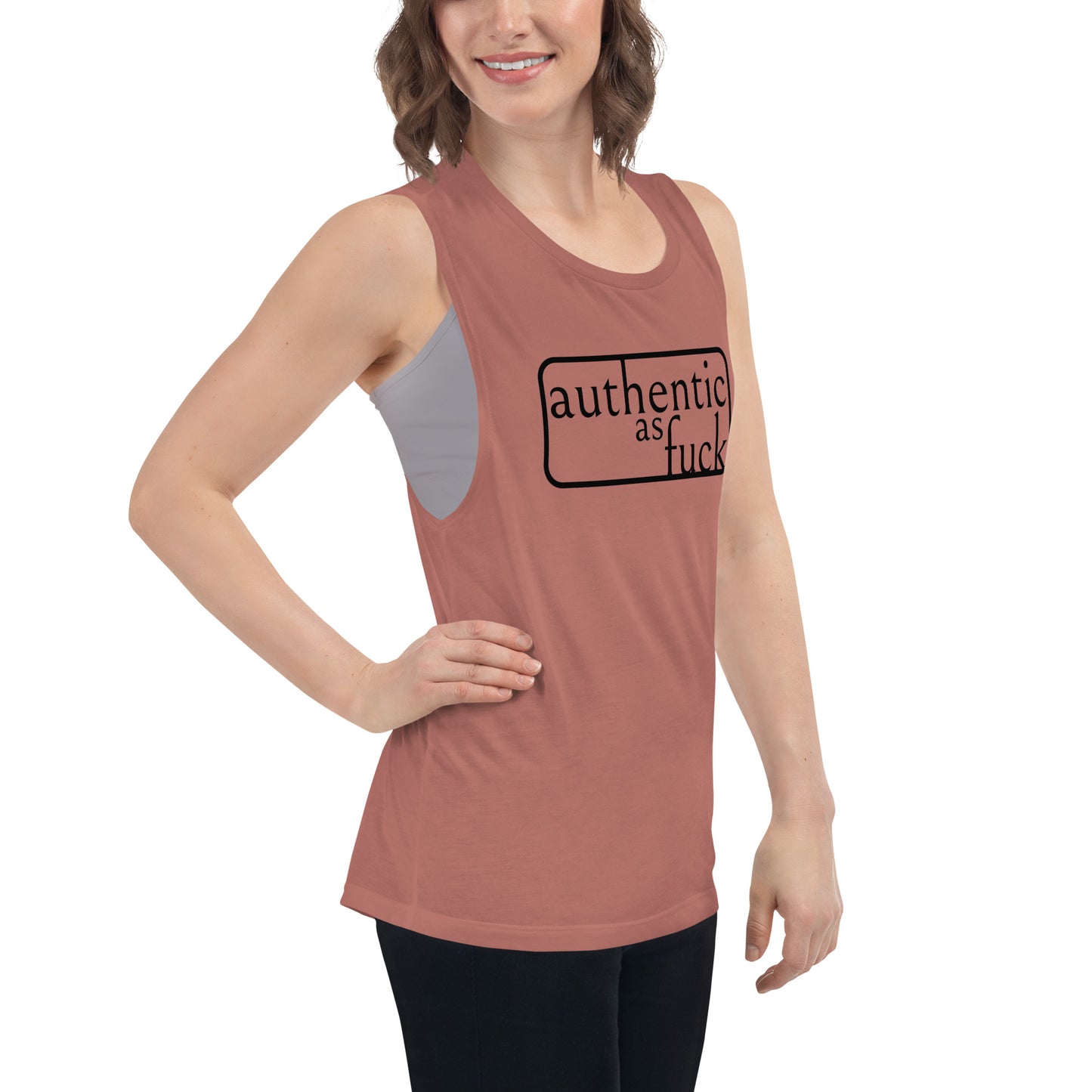 Authentic as Fuck Ladies’ Muscle Tank