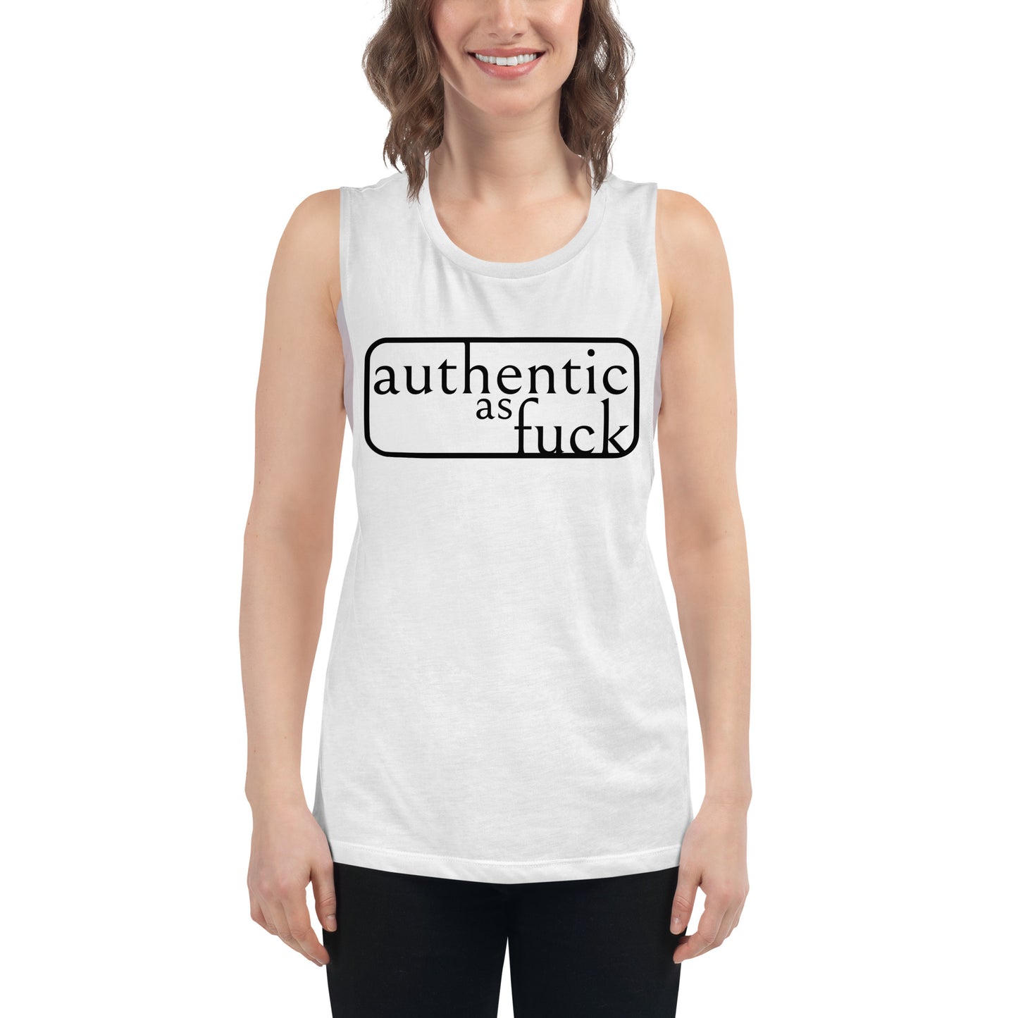 Authentic as Fuck Ladies’ Muscle Tank