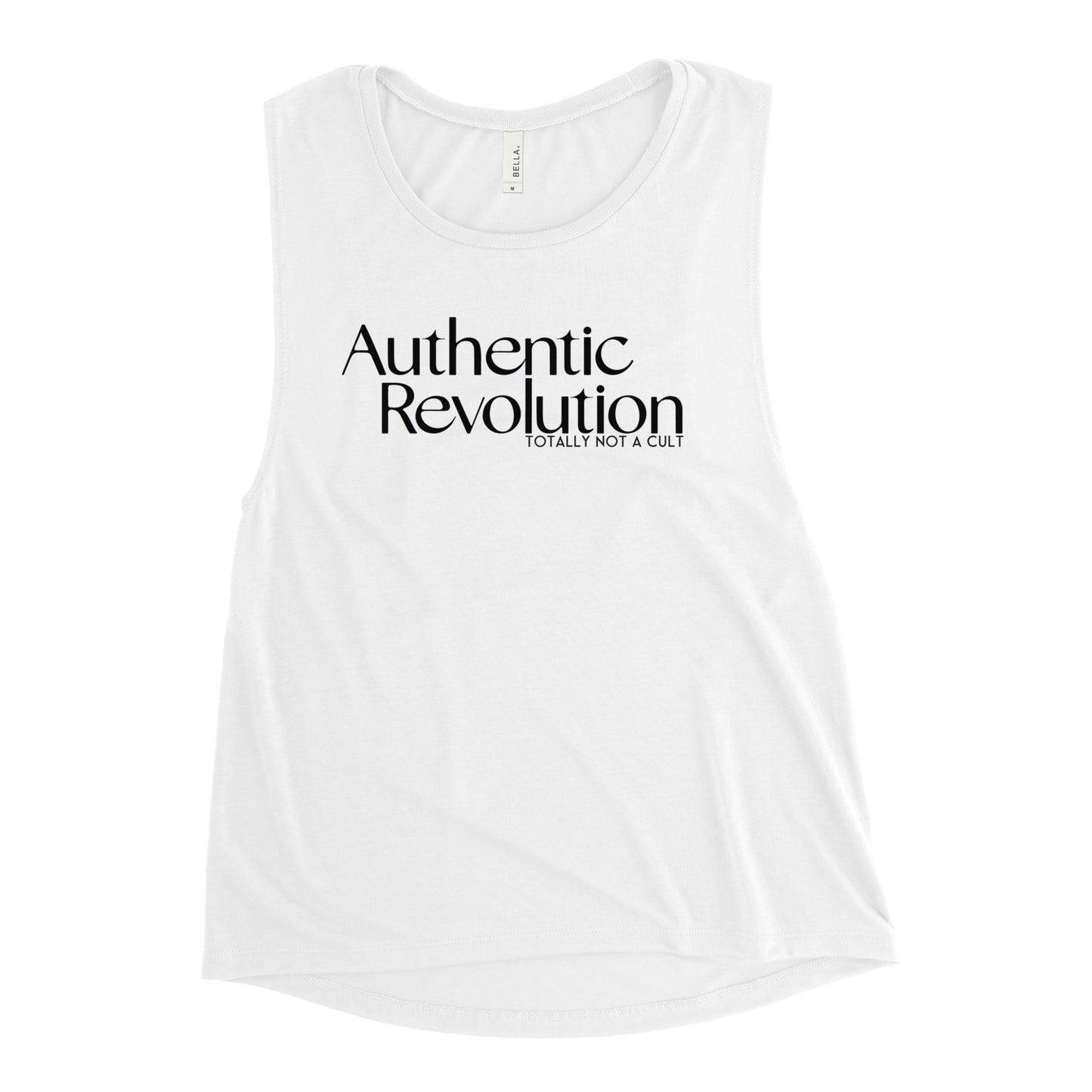 Totally Not a Cult. (AuthRev) Ladies’ Muscle Tank
