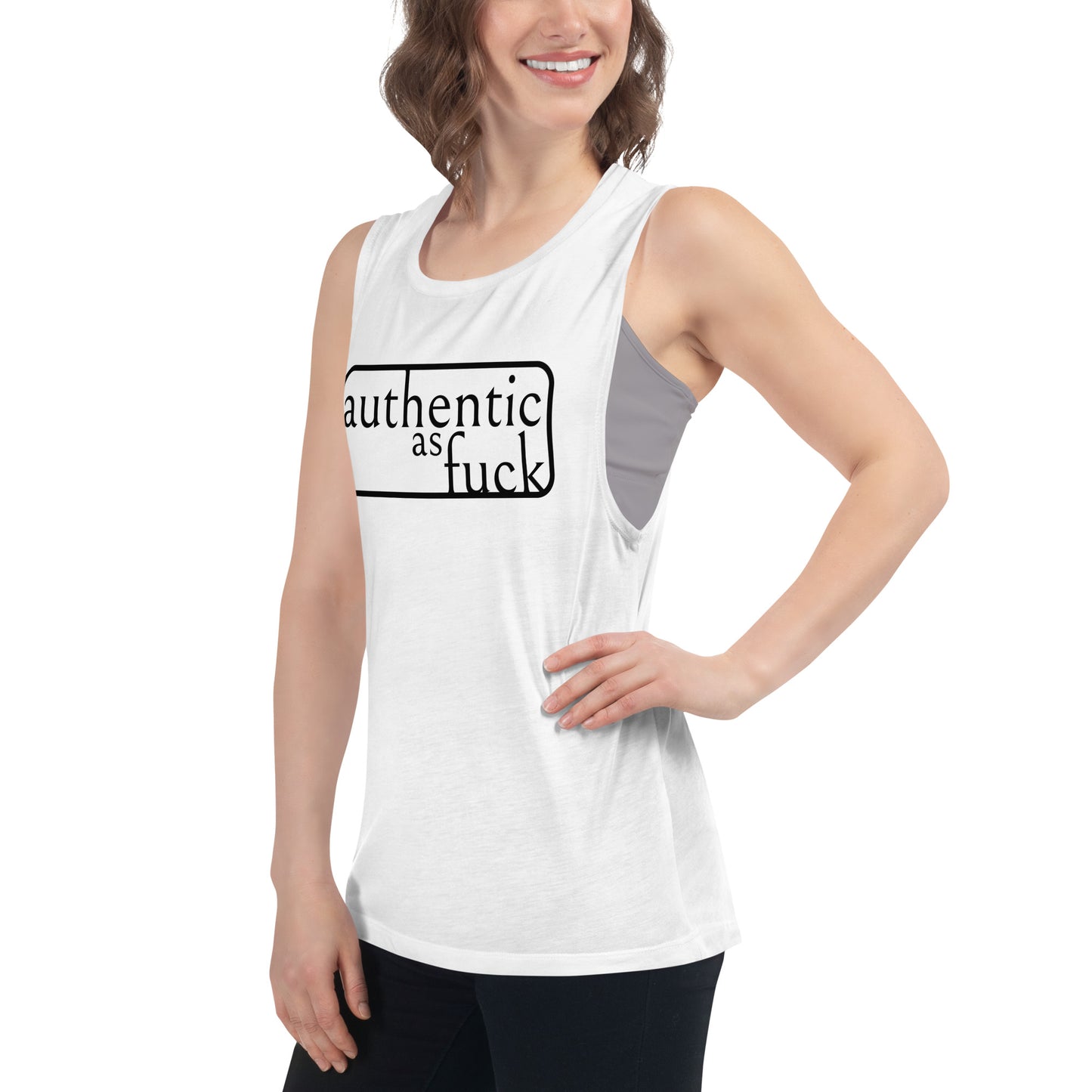 Authentic as Fuck Ladies’ Muscle Tank