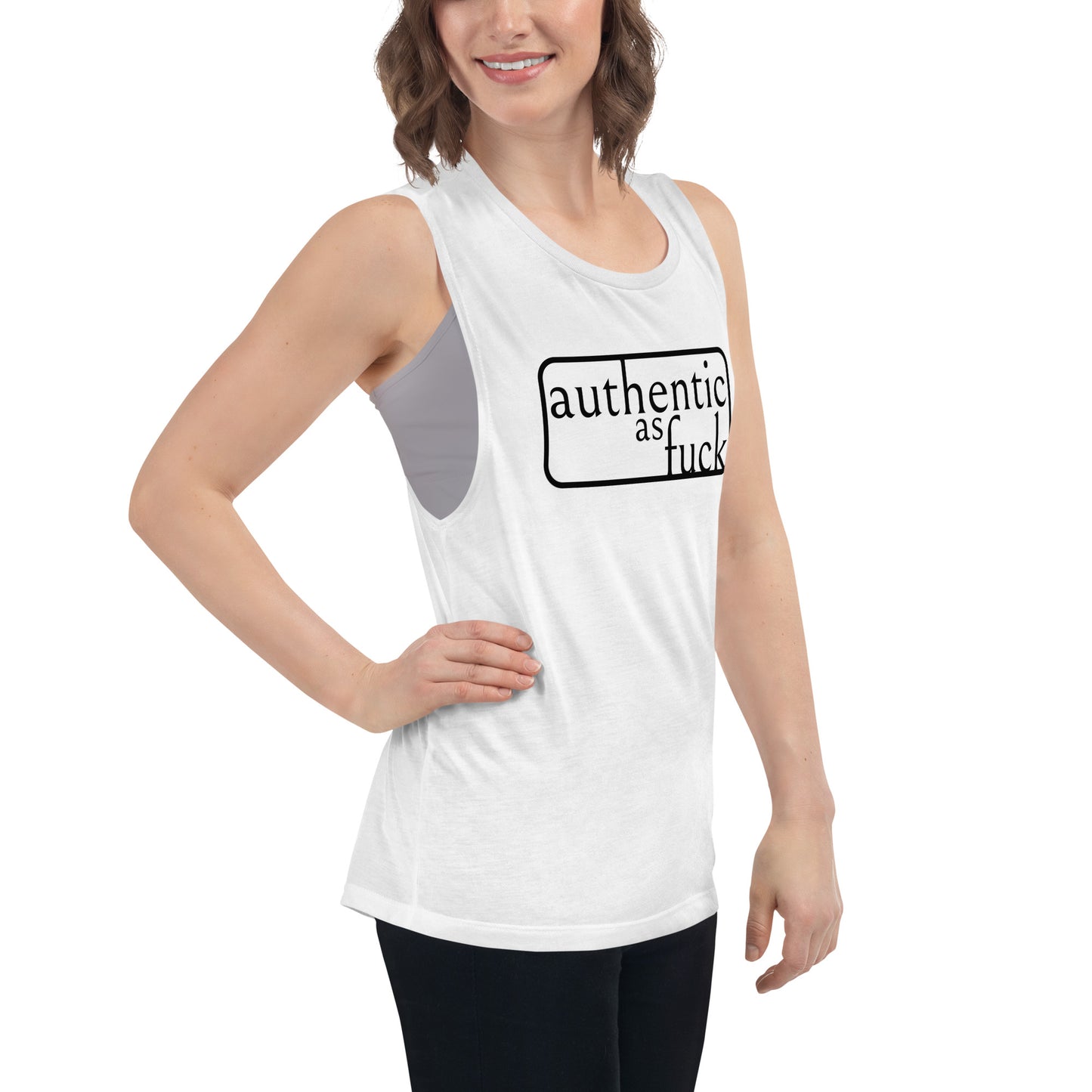 Authentic as Fuck Ladies’ Muscle Tank