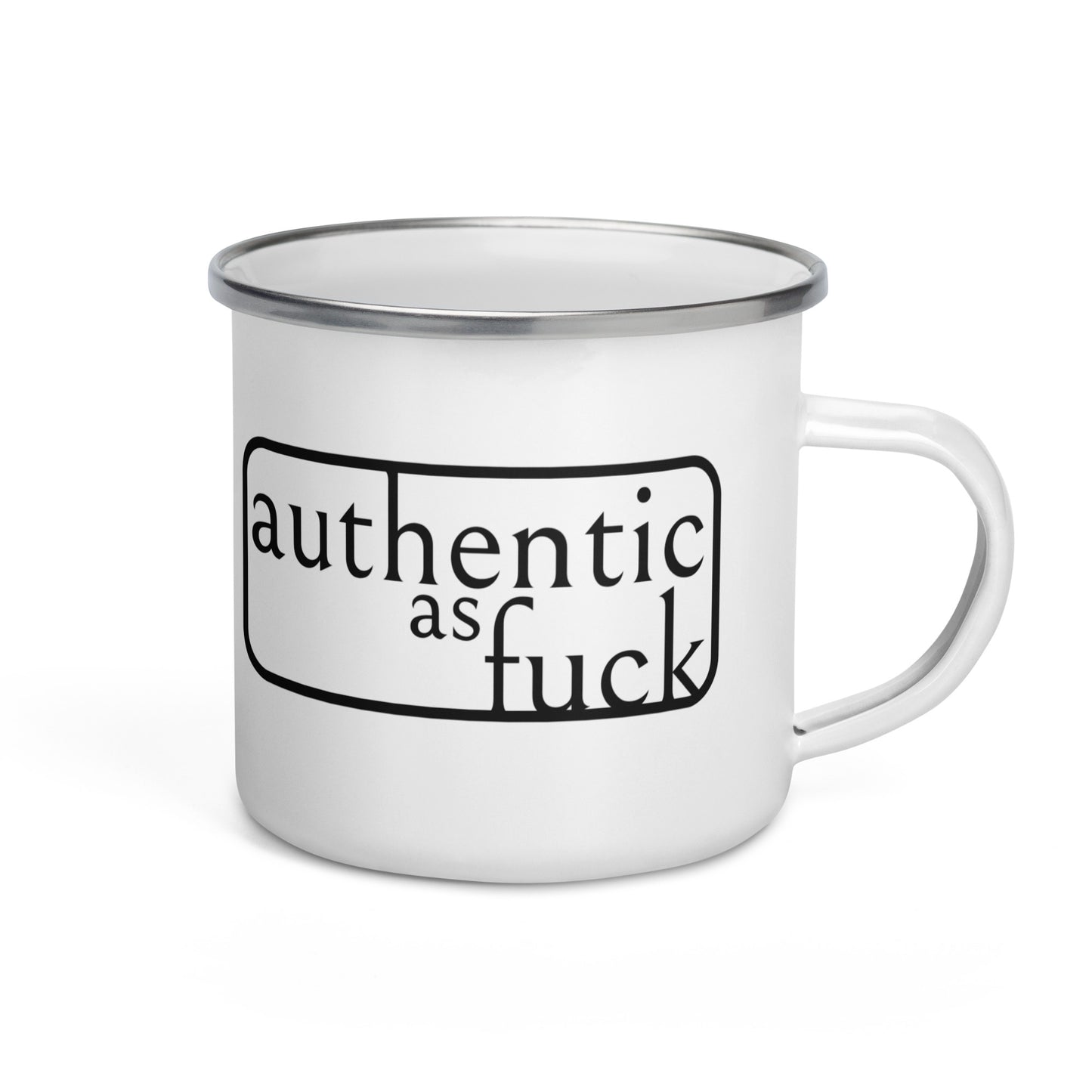 Authentic as Fuck Enamel Mug