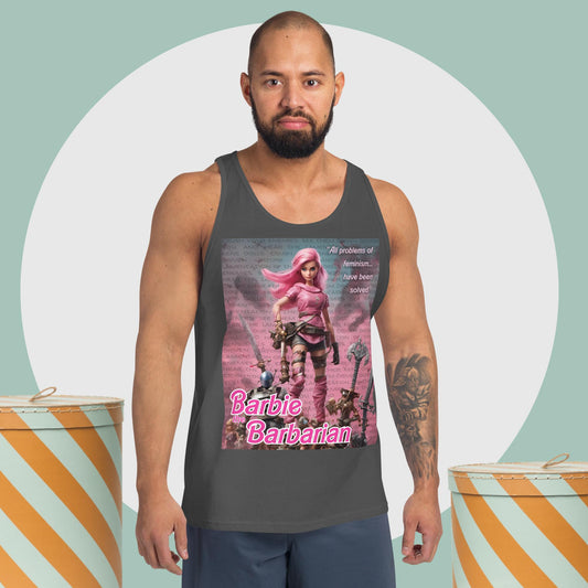 Barbie Barbarian Quote Unisex Muscle Tank