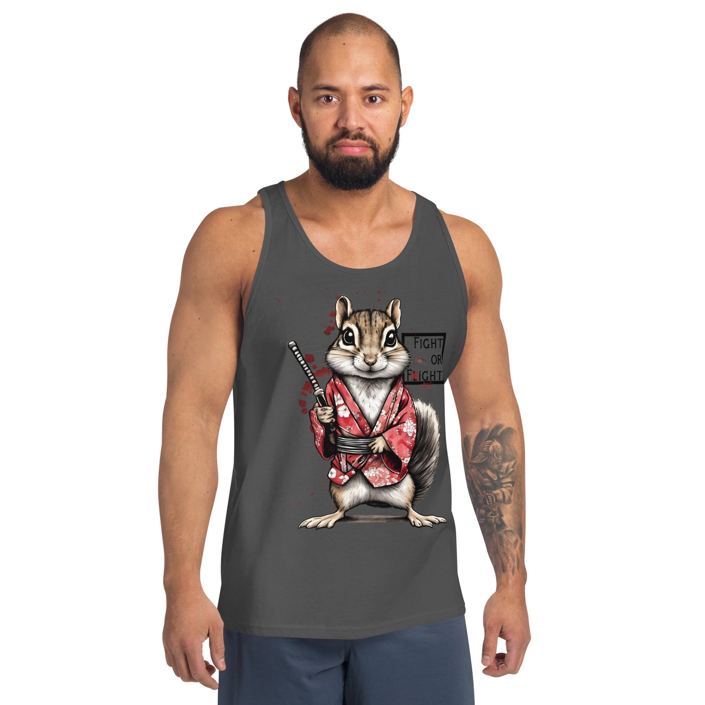 Stabby McSquirrel unisex muscle tank